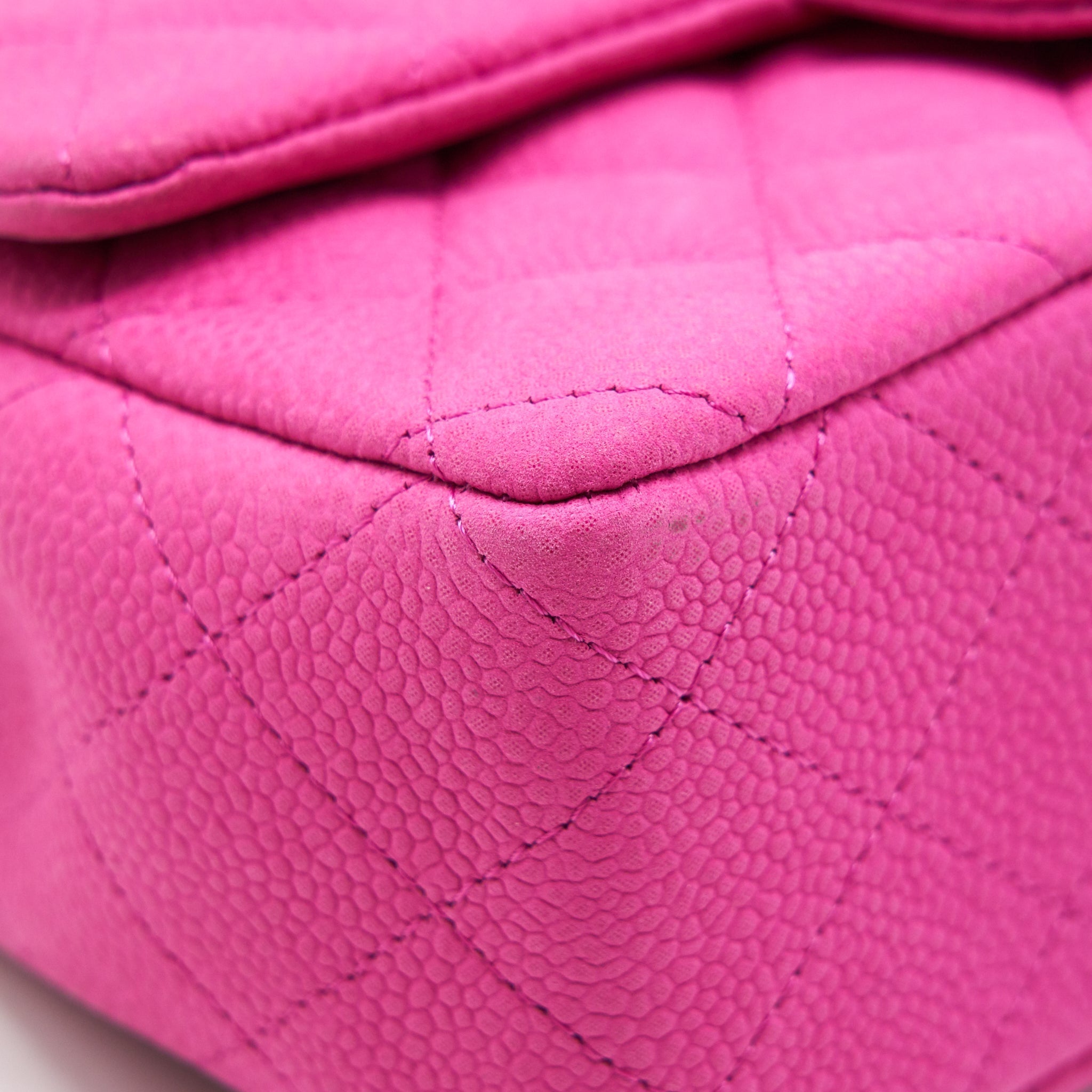 Chanel Mini Rectangular Flap Bag Grained Calfskin Pink