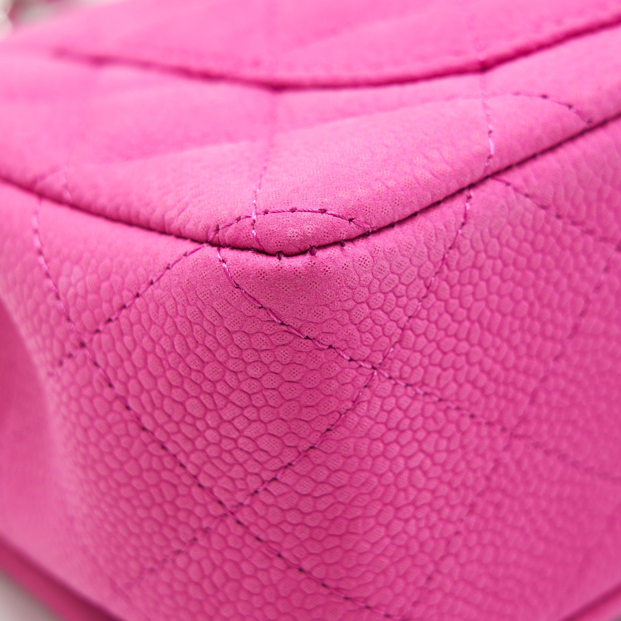 Chanel Mini Rectangular Flap Bag Grained Calfskin Pink