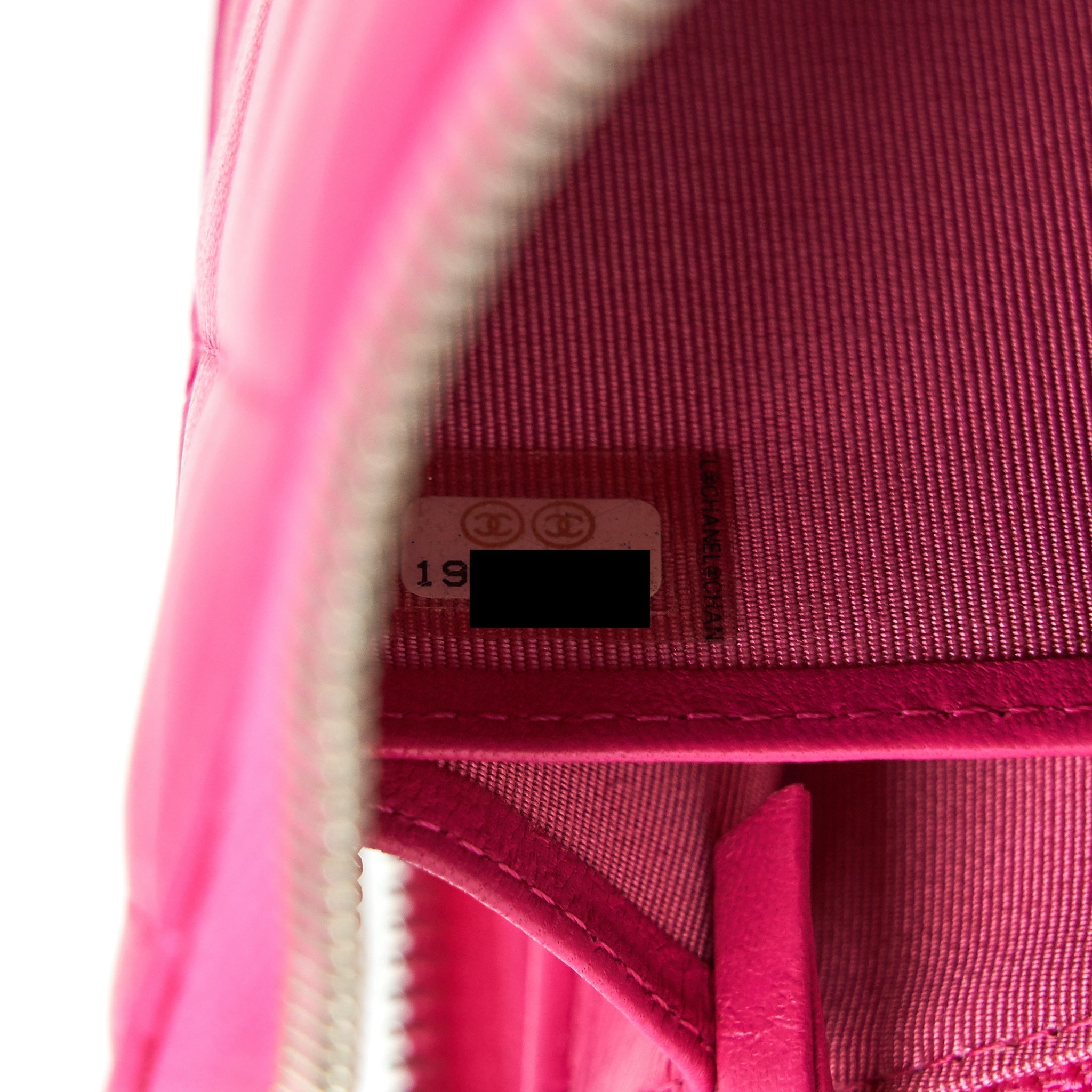 Chanel Quilted Zipper Clutch Lambskin Pink