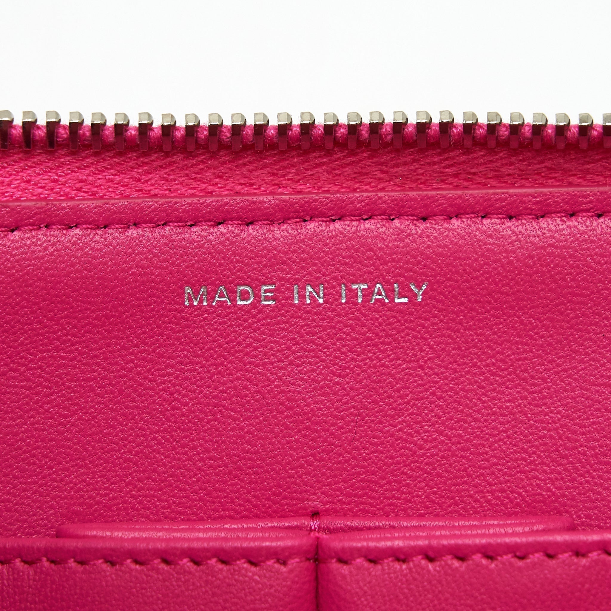 Chanel Quilted Zipper Clutch Lambskin Pink