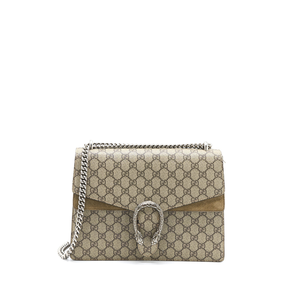 Gucci Dionysus Shoulder Bag GG Supreme Canvas/Suede SHW