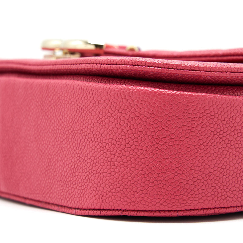 Chanel Messenger Crossbody Bag Caviar Red