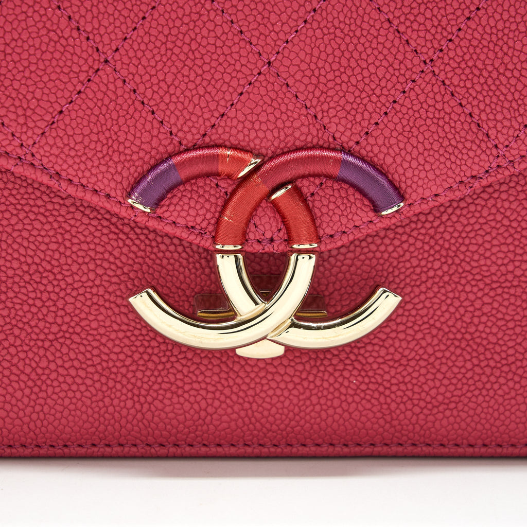 Chanel Messenger Crossbody Bag Caviar Red