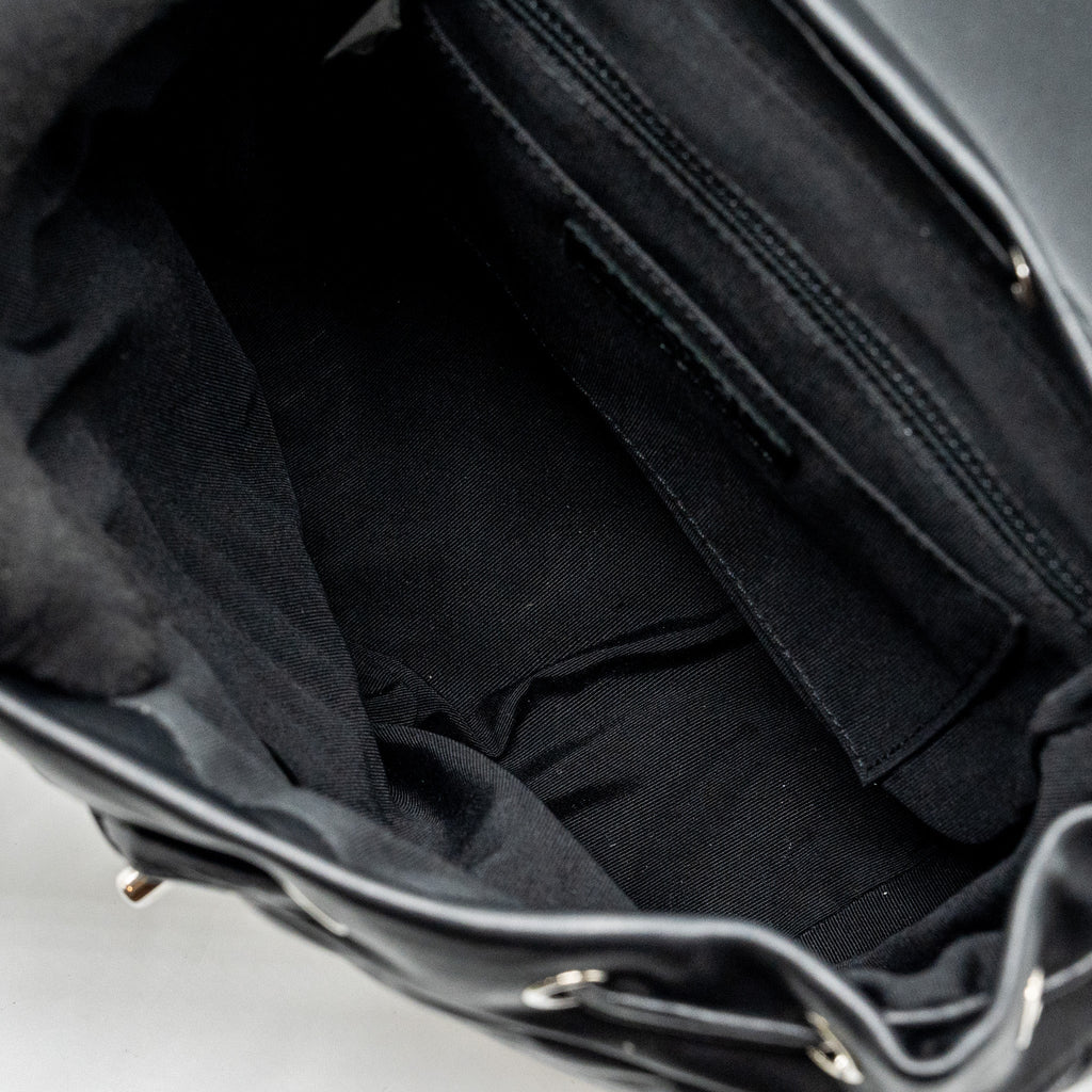 Chanel Small Urban Spirit  Backpack Chevron Calfskin Black