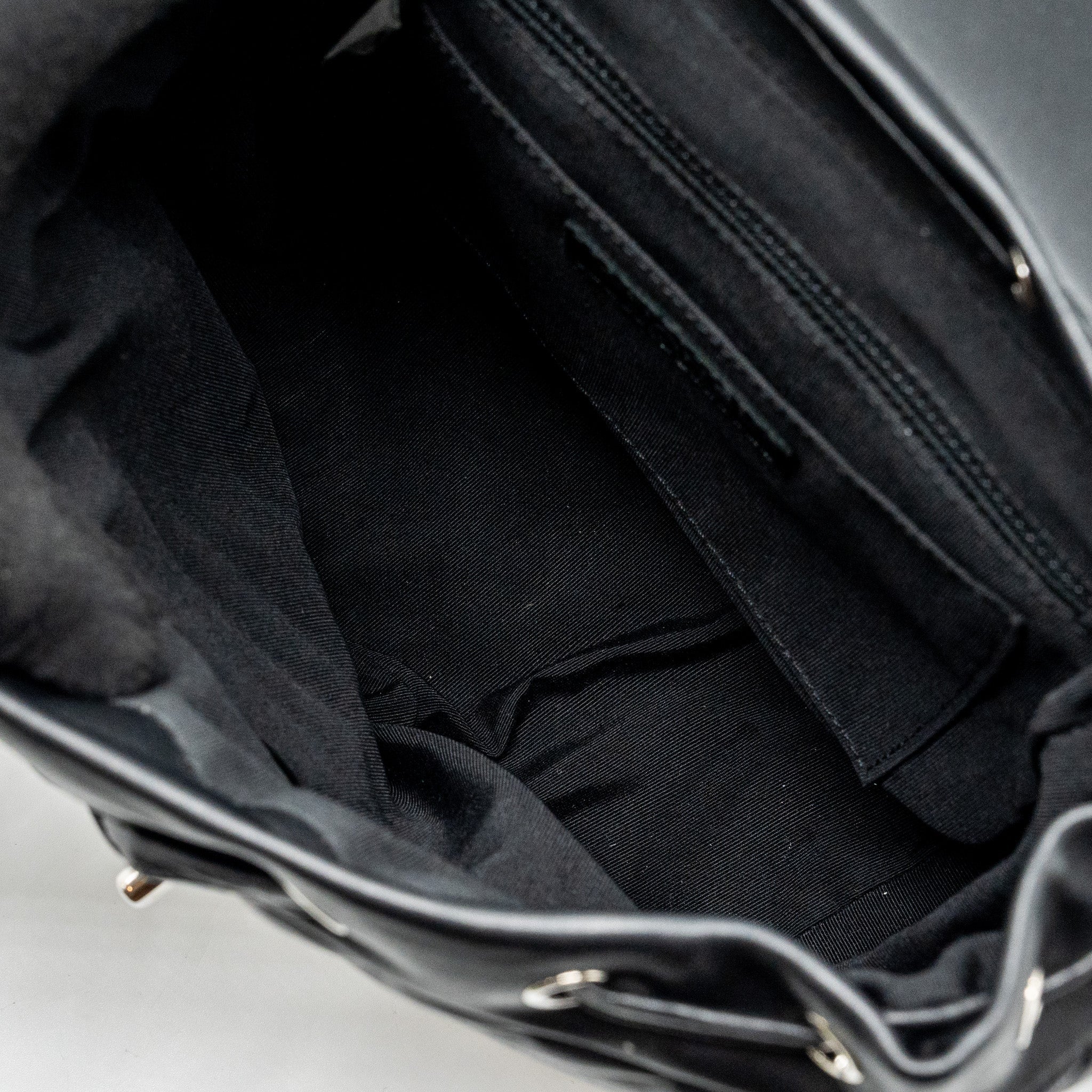 Chanel Small Urban Spirit  Backpack Chevron Calfskin Black