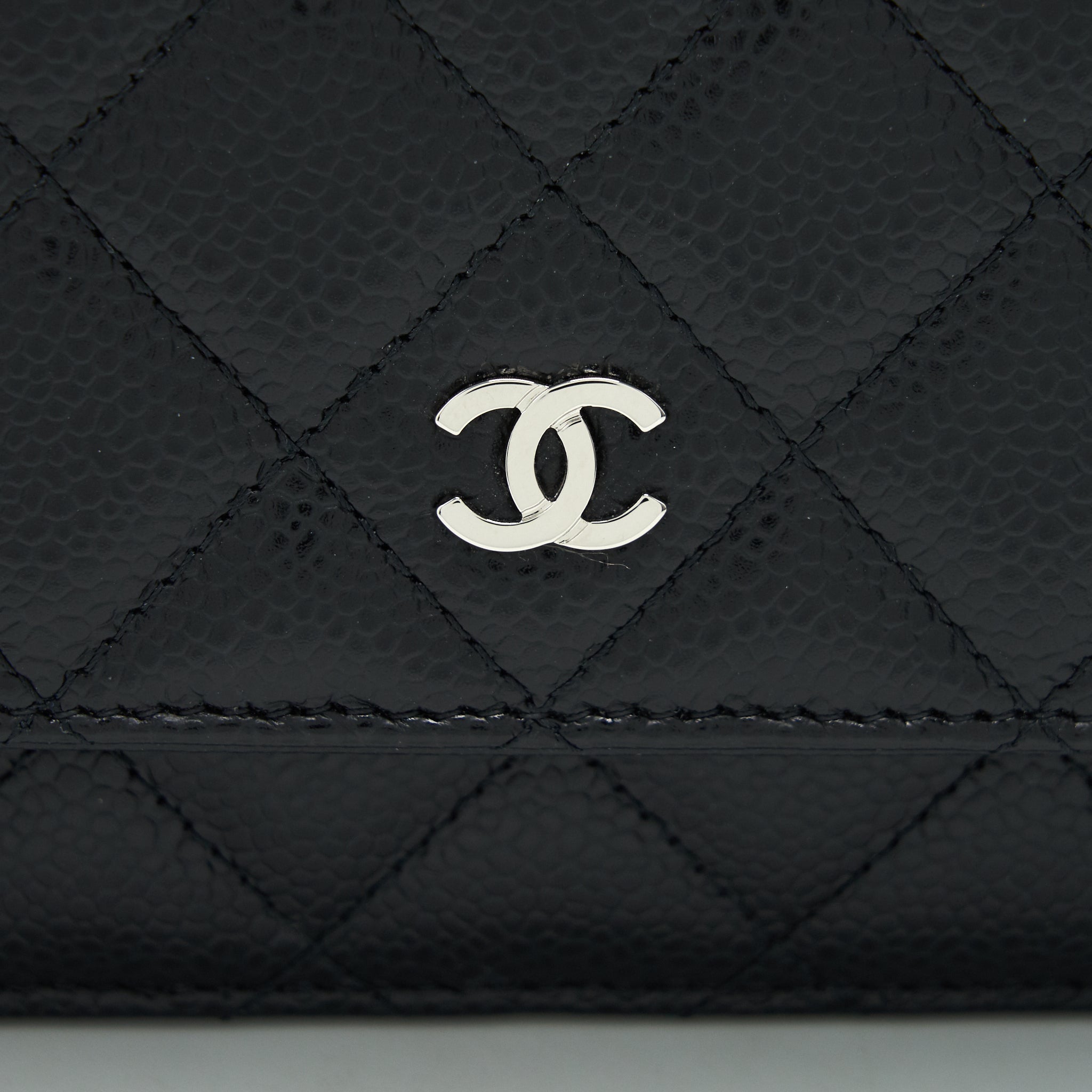 Chanel Wallet on Chain WOC in Caviar