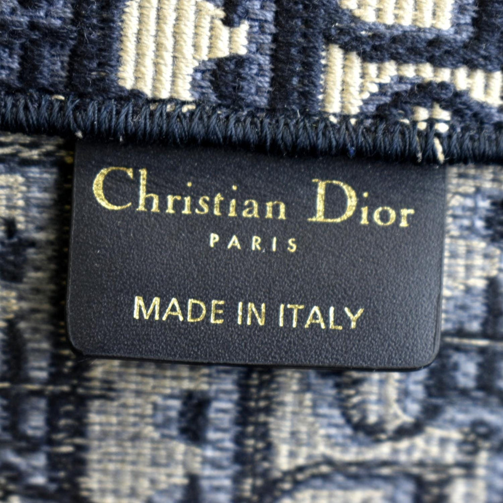 CHRISTIAN DIOR Large Book Oblique Embroidered Canvas Tote Bag Multicolor