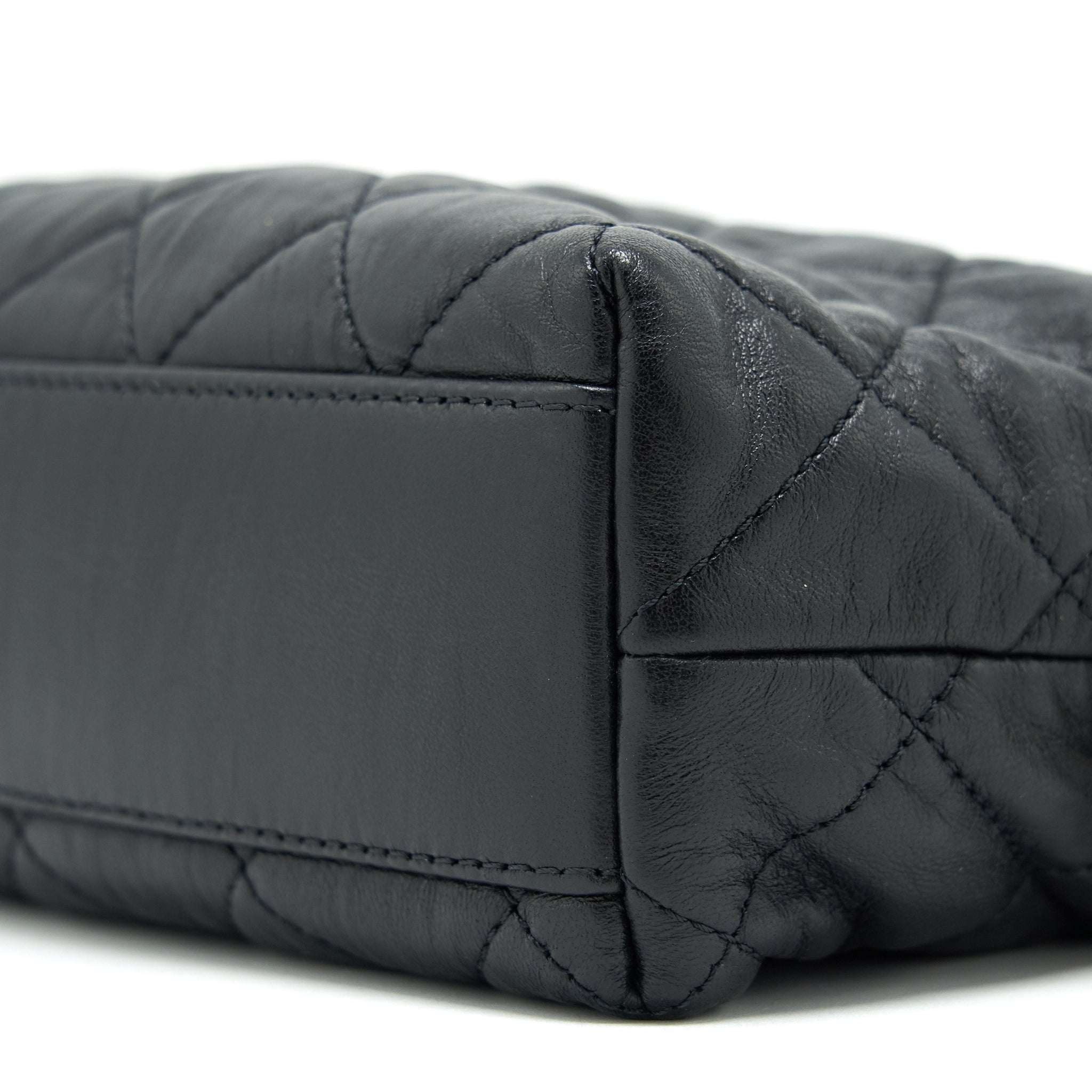 Chanel Small CC Wrapped Strap Bag Lambskin Black In Crumpled