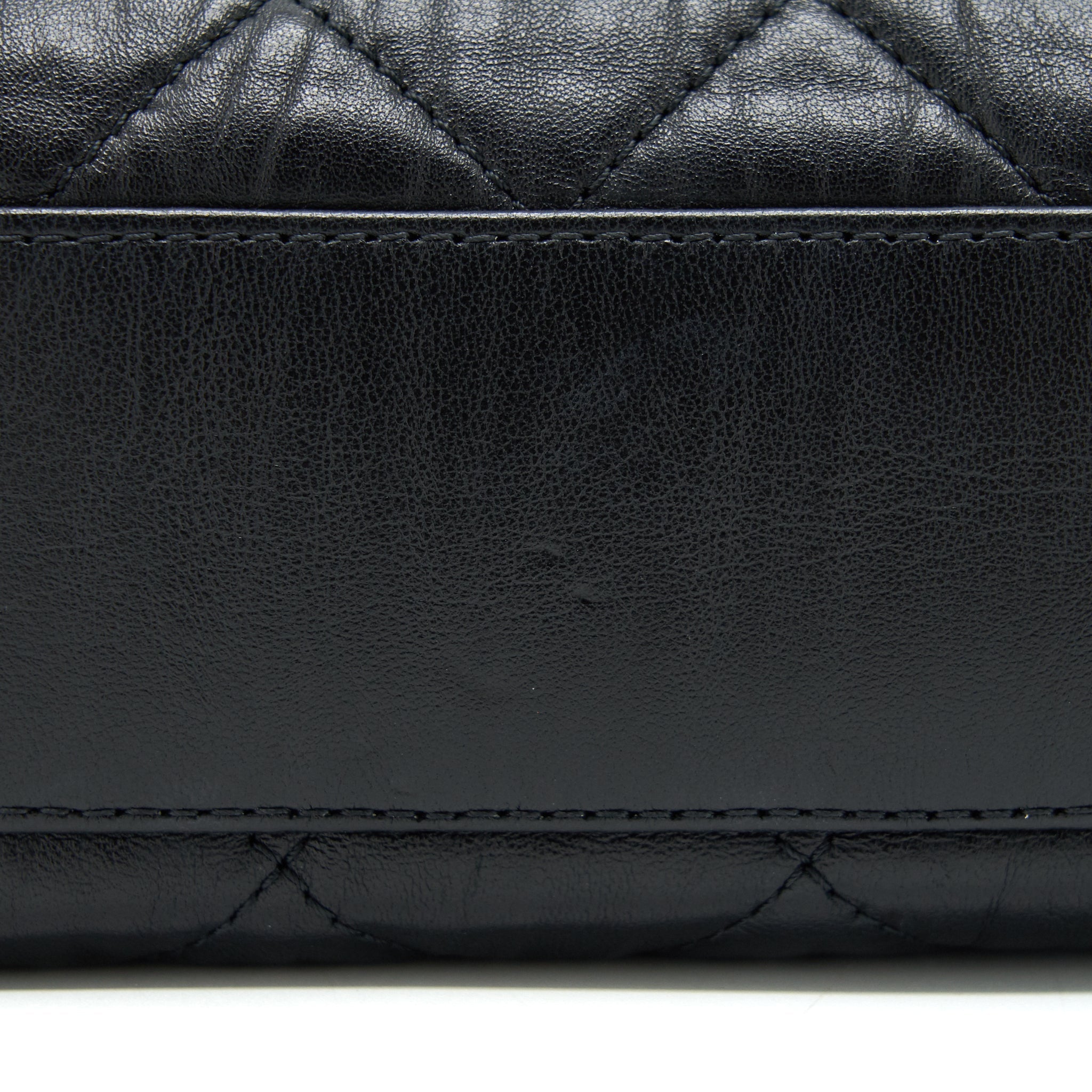 Chanel Small CC Wrapped Strap Bag Lambskin Black In Crumpled