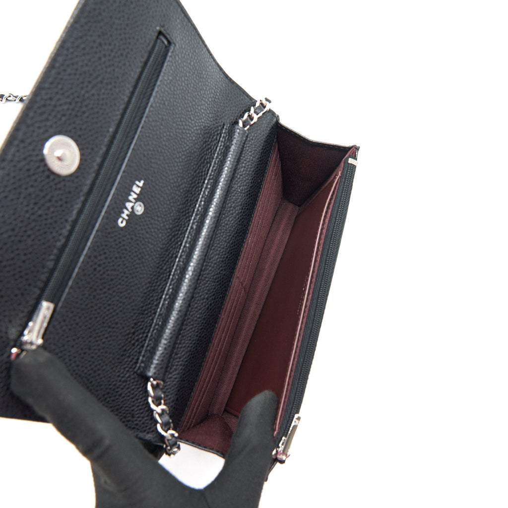 Chanel Wallet on Chain WOC in Caviar