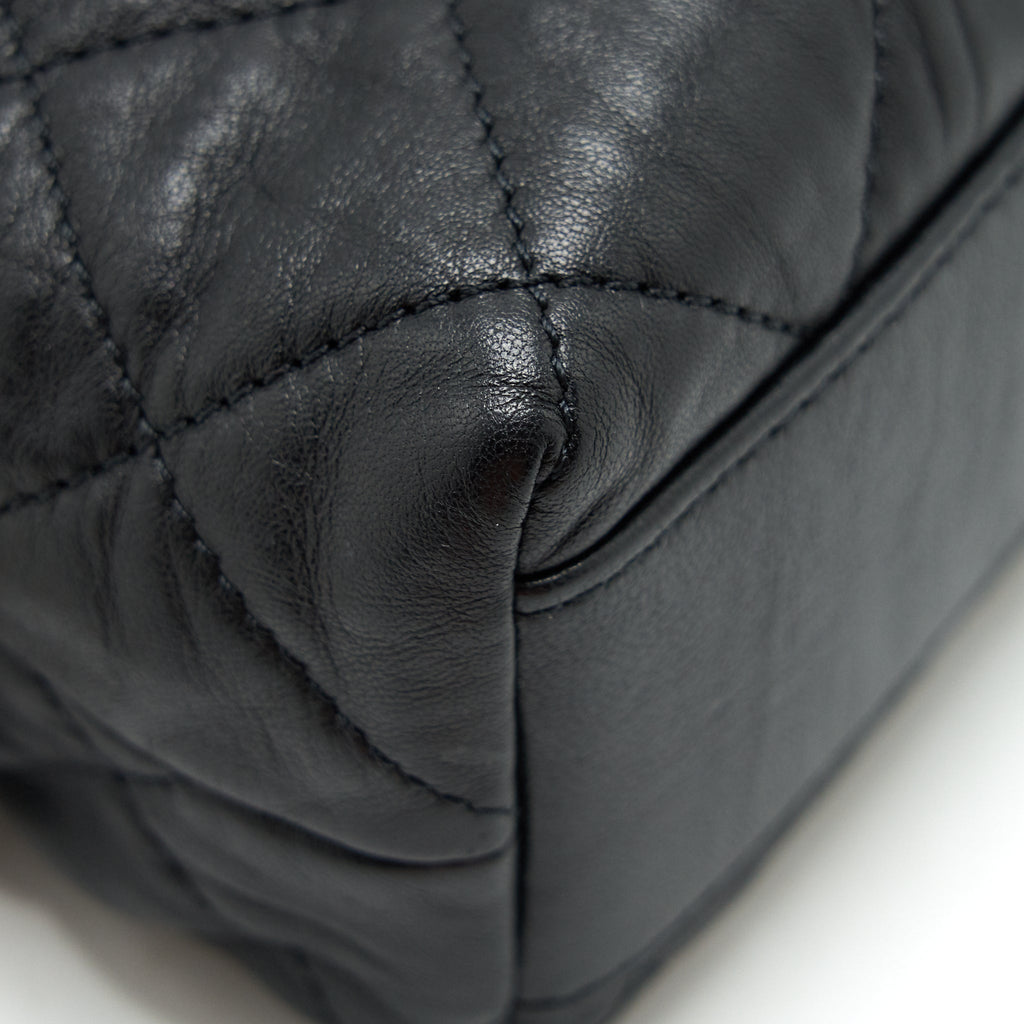 Chanel Small CC Wrapped Strap Bag Lambskin Black In Crumpled