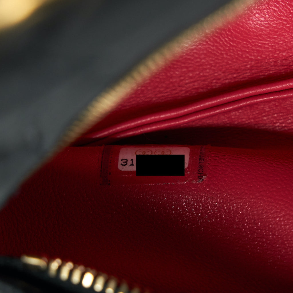 Chanel Small CC Wrapped Strap Bag Lambskin Black In Crumpled