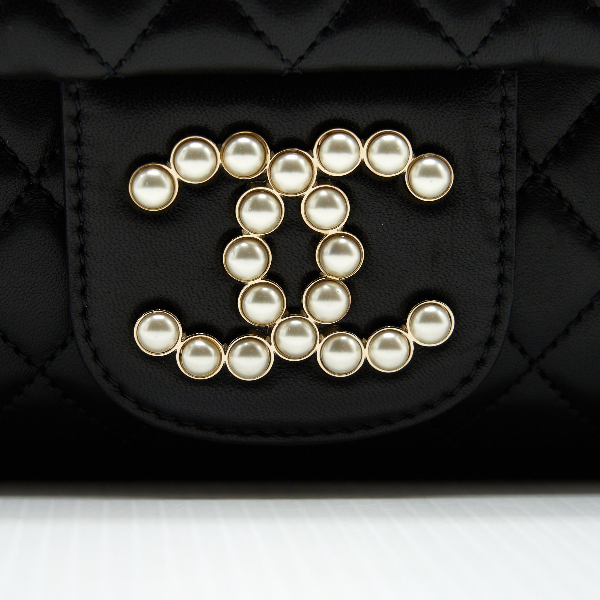 Chanel Westminster Shoulder Bag Lambskin Black L