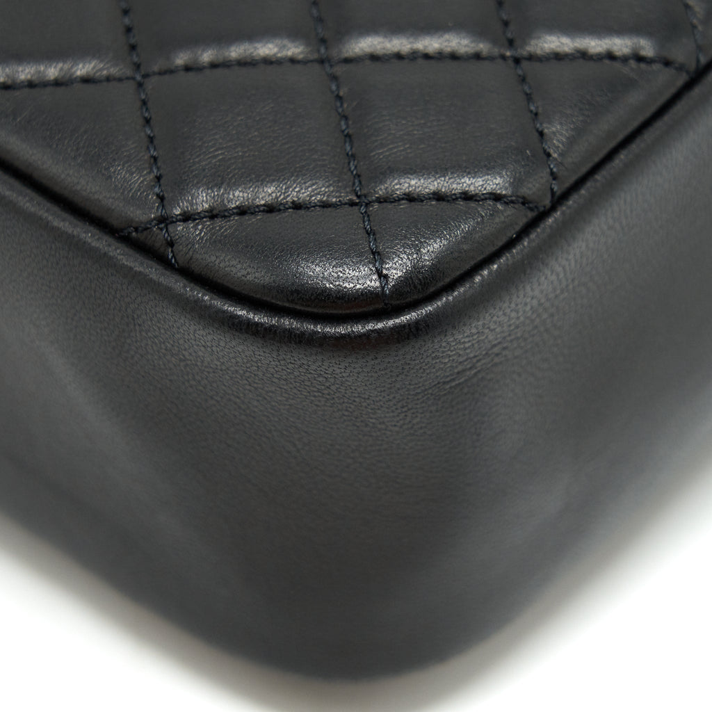 Chanel Westminster Shoulder Bag Lambskin Black L
