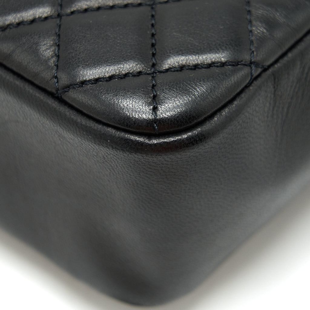 Chanel Westminster Shoulder Bag Lambskin Black L