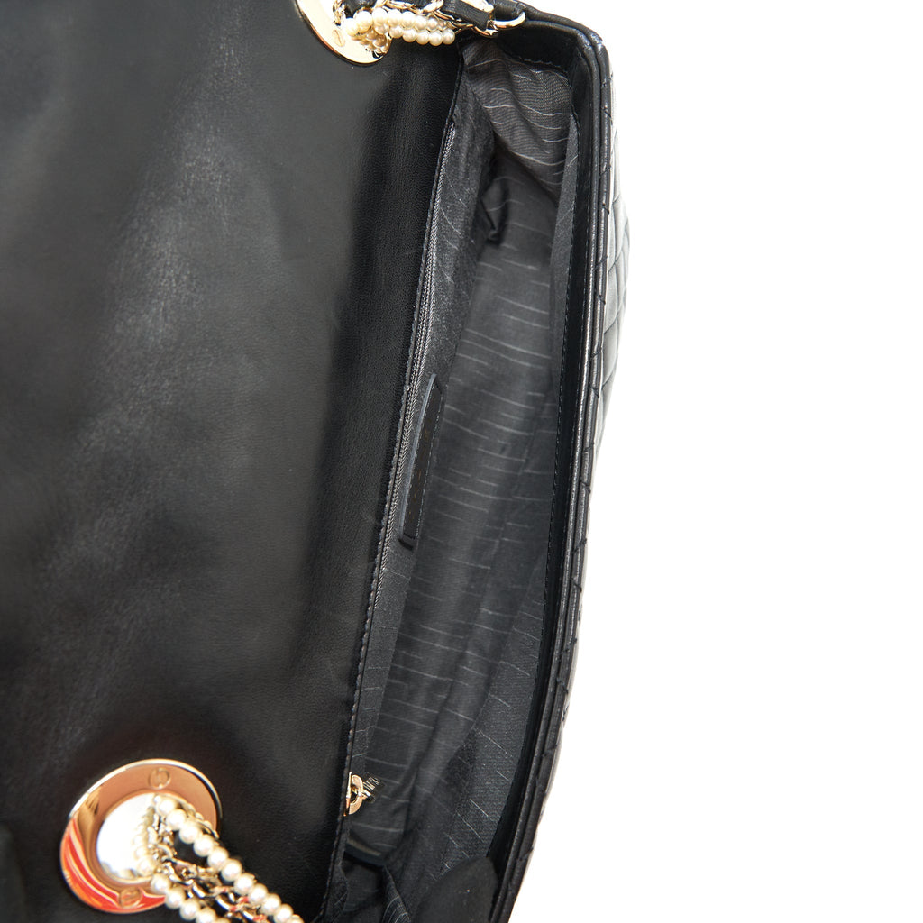 Chanel Westminster Shoulder Bag Lambskin Black L