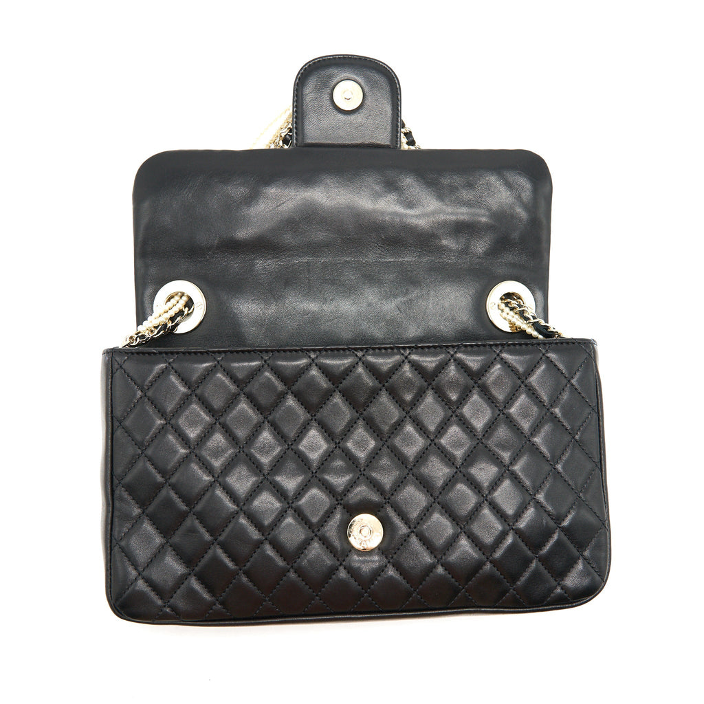 Chanel Westminster Shoulder Bag Lambskin Black L