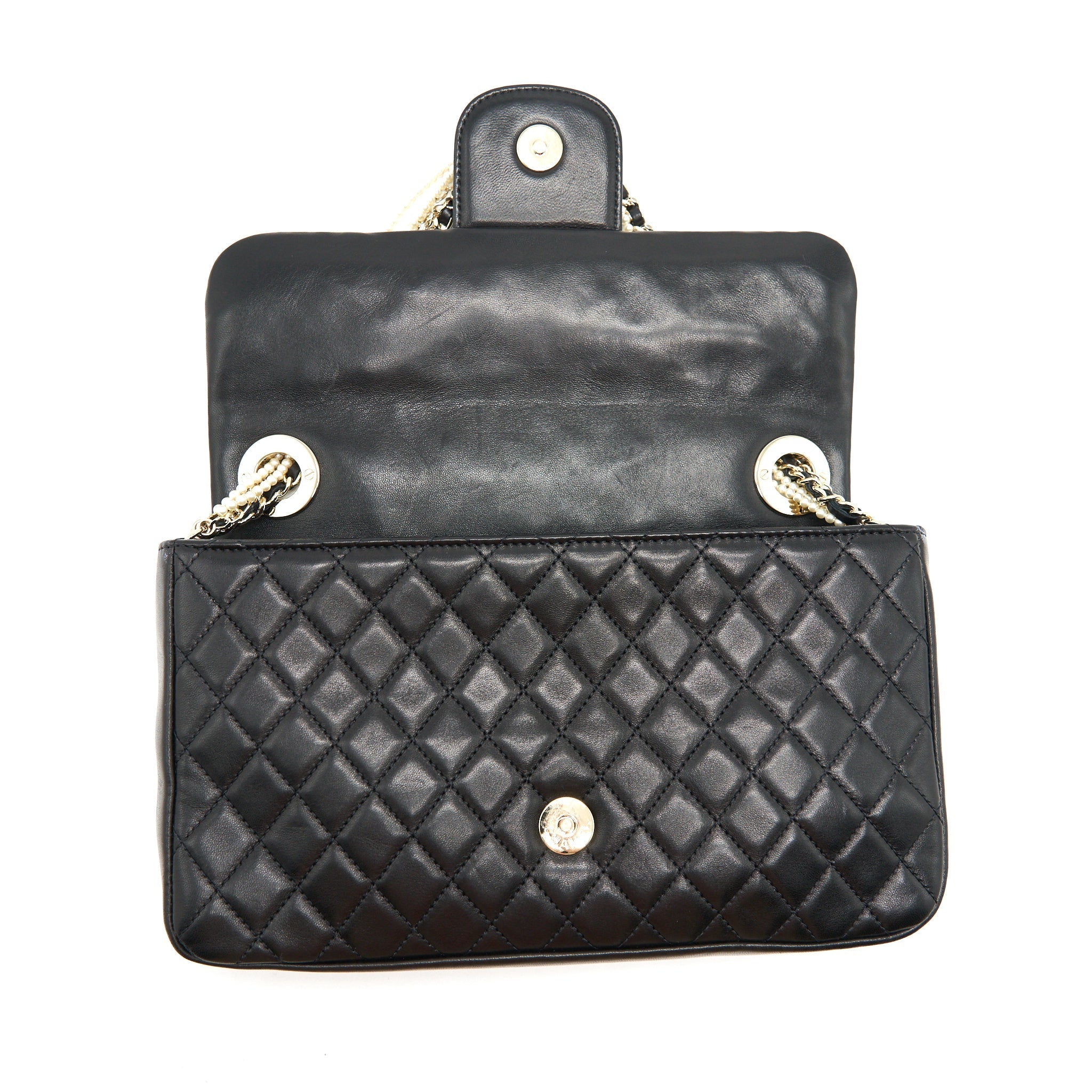 Chanel Westminster Shoulder Bag Lambskin Black L