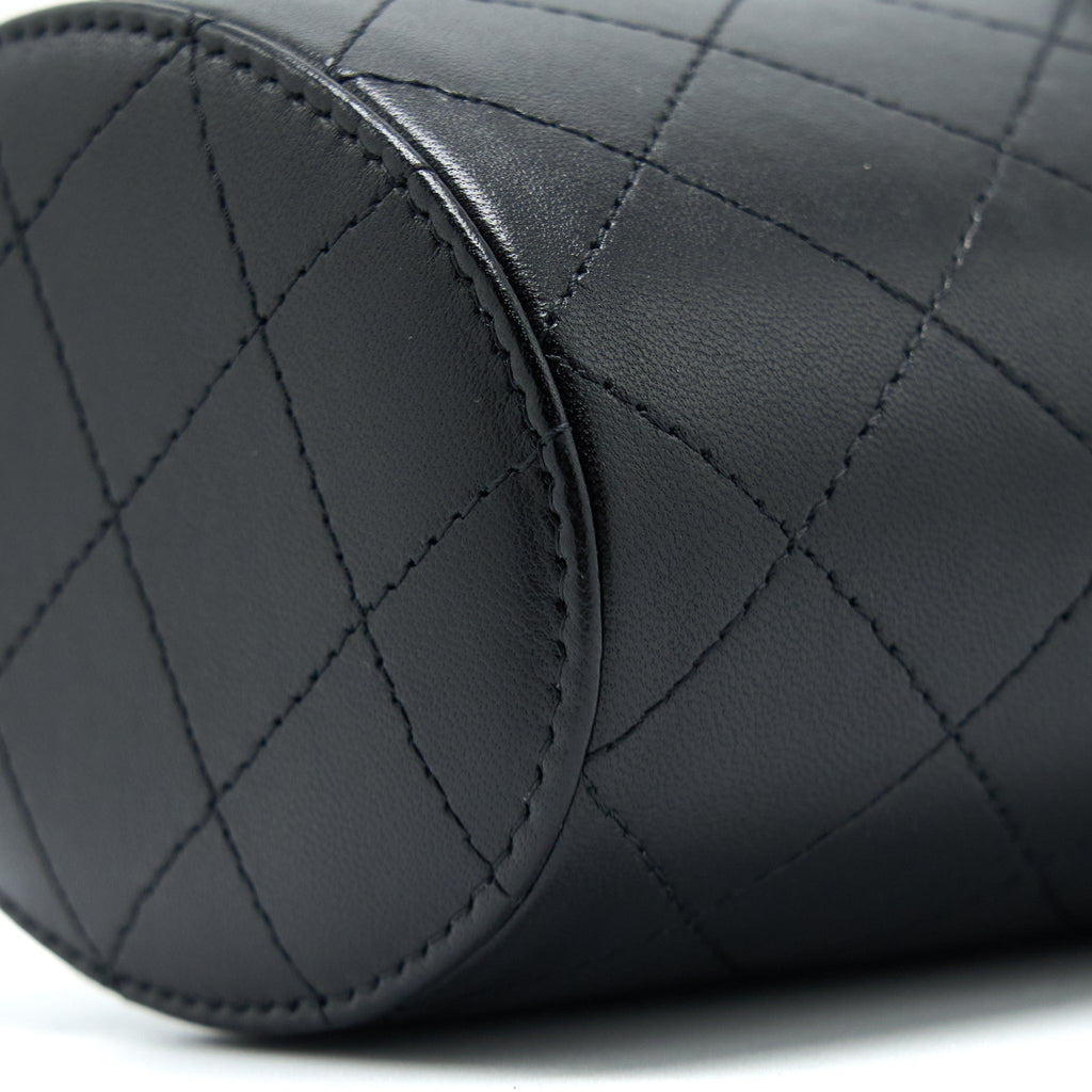 Chanel Vertical Clutch with Chain Lambskin Black L