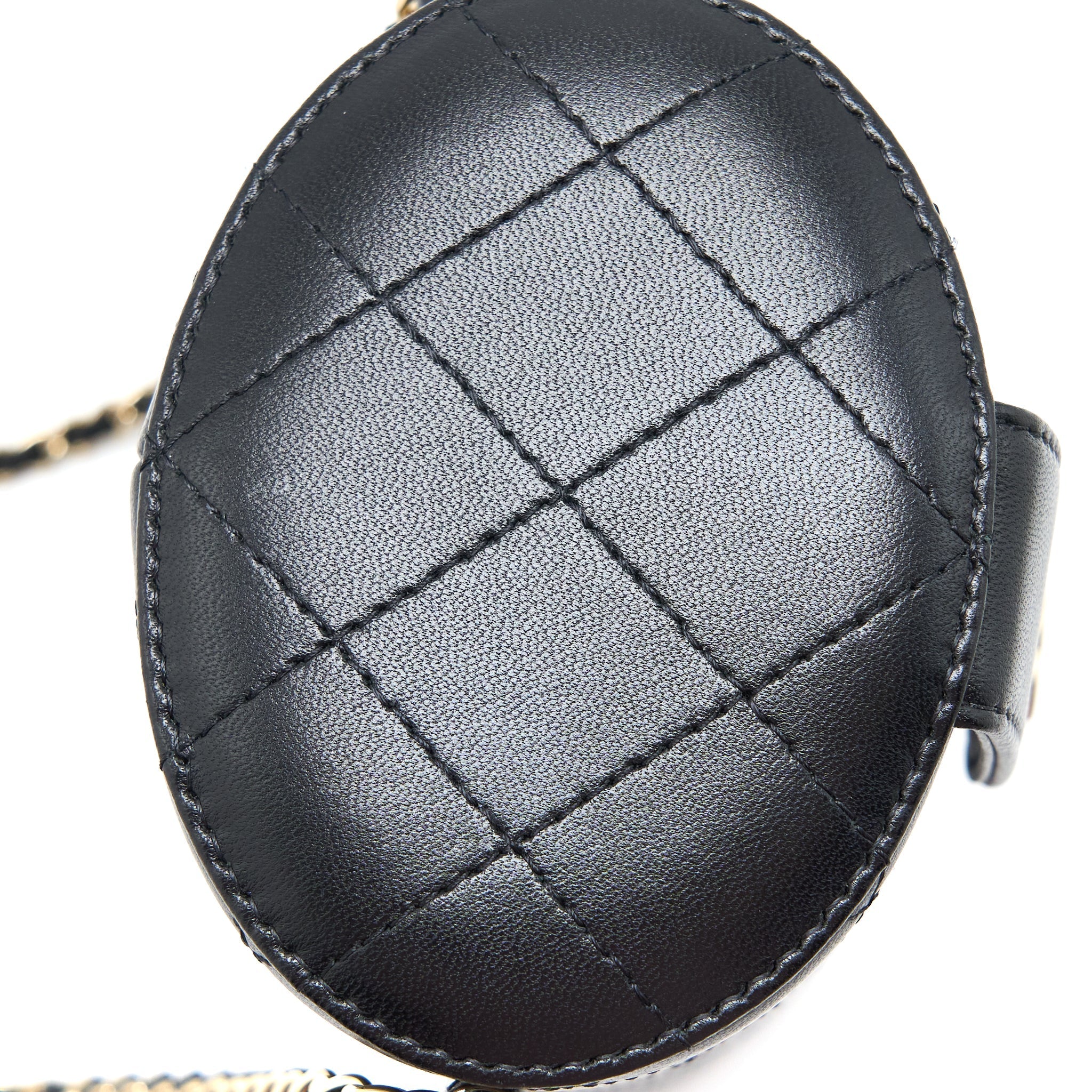 Chanel Vertical Clutch with Chain Lambskin Black L
