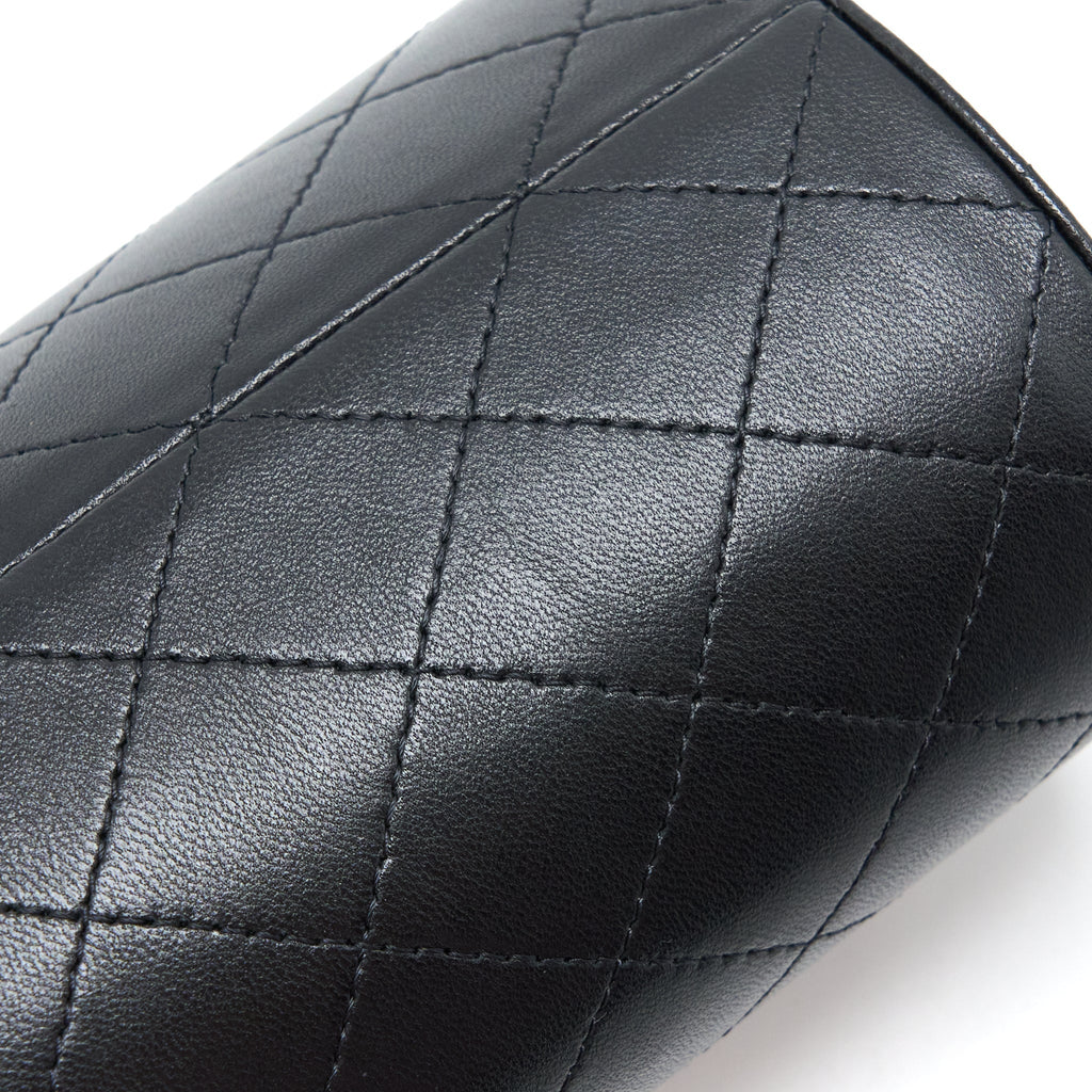 Chanel Vertical Clutch with Chain Lambskin Black L