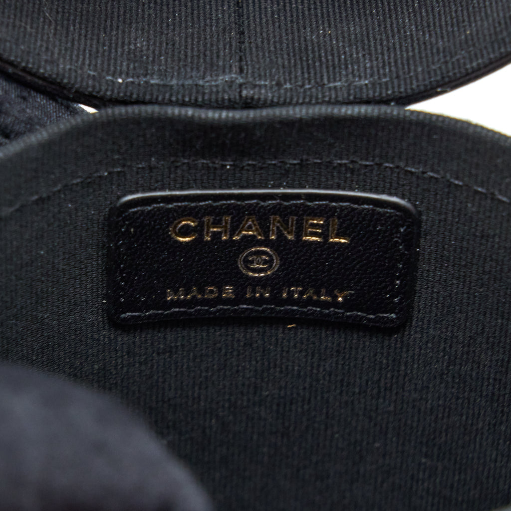 Chanel Vertical Clutch with Chain Lambskin Black L
