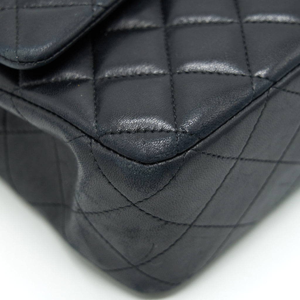 Chanel Classic Double Flap Bag Lambskin Medium Black  serial 19