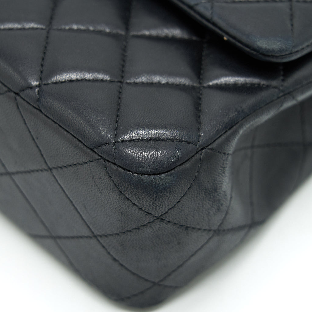 Chanel Classic Double Flap Bag Lambskin Medium Black  serial 19