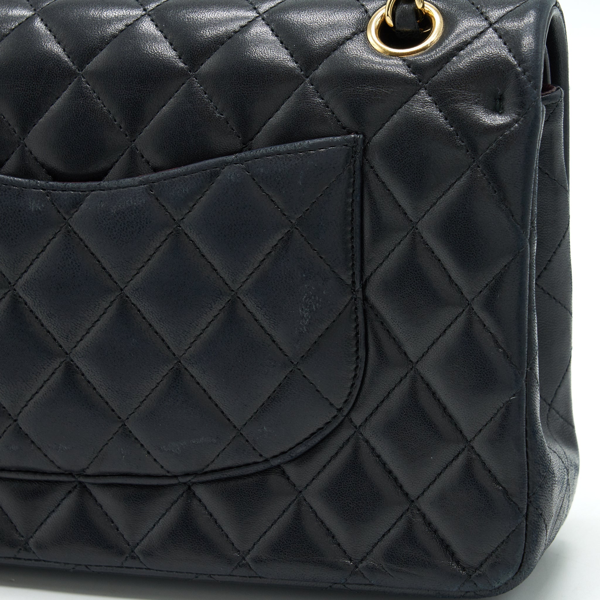 Chanel Classic Double Flap Bag Lambskin Medium Black  serial 19