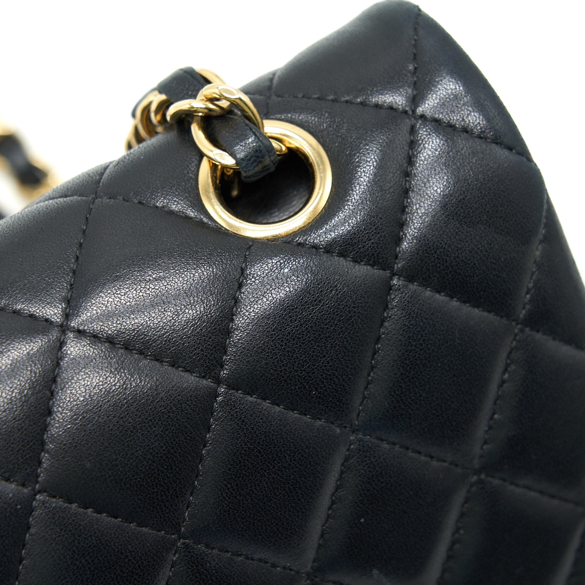 Chanel Classic Double Flap Bag Lambskin Medium Black  serial 19