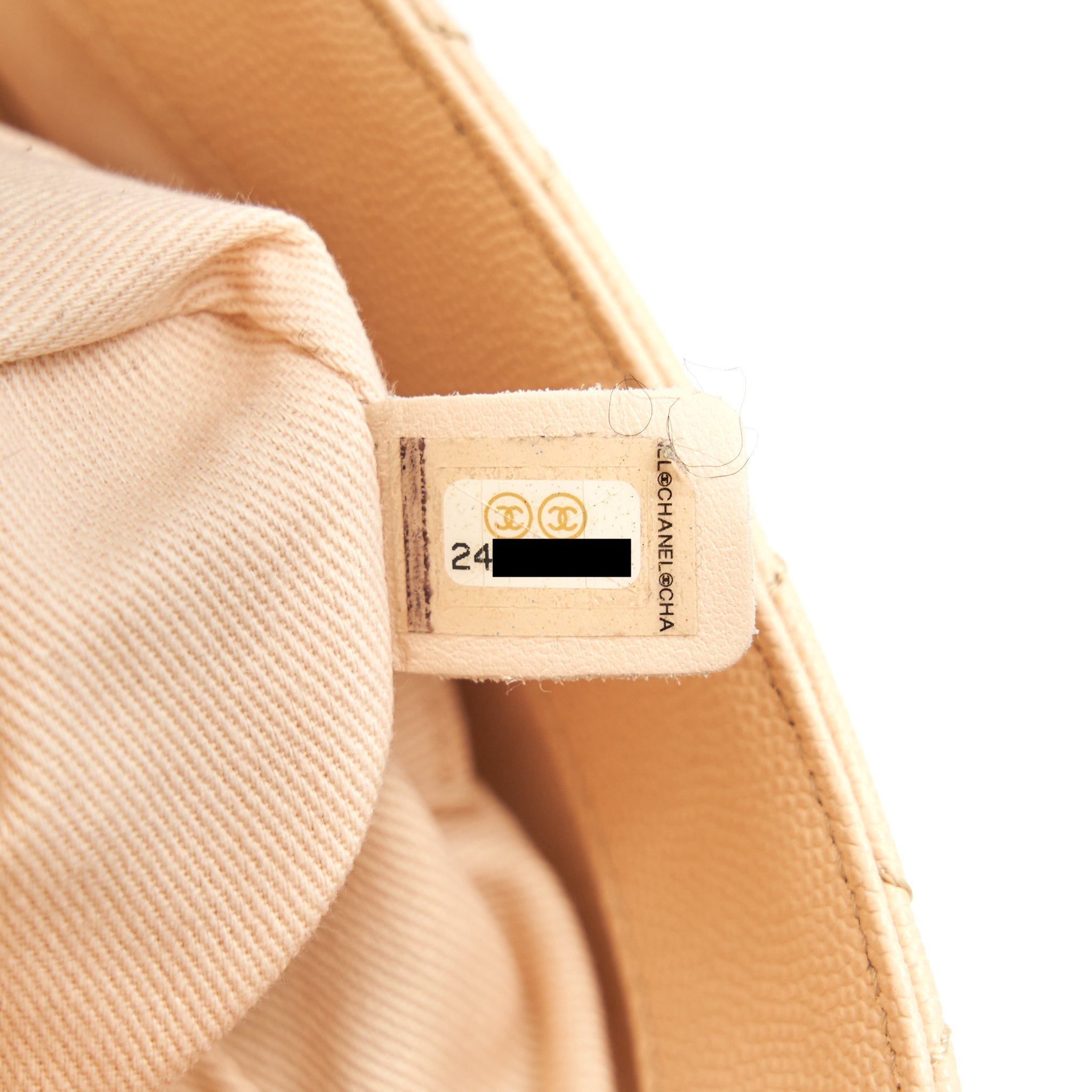 CHANEL CAVIER LARGE COCO HANDLE FLAP BAG BEIGE