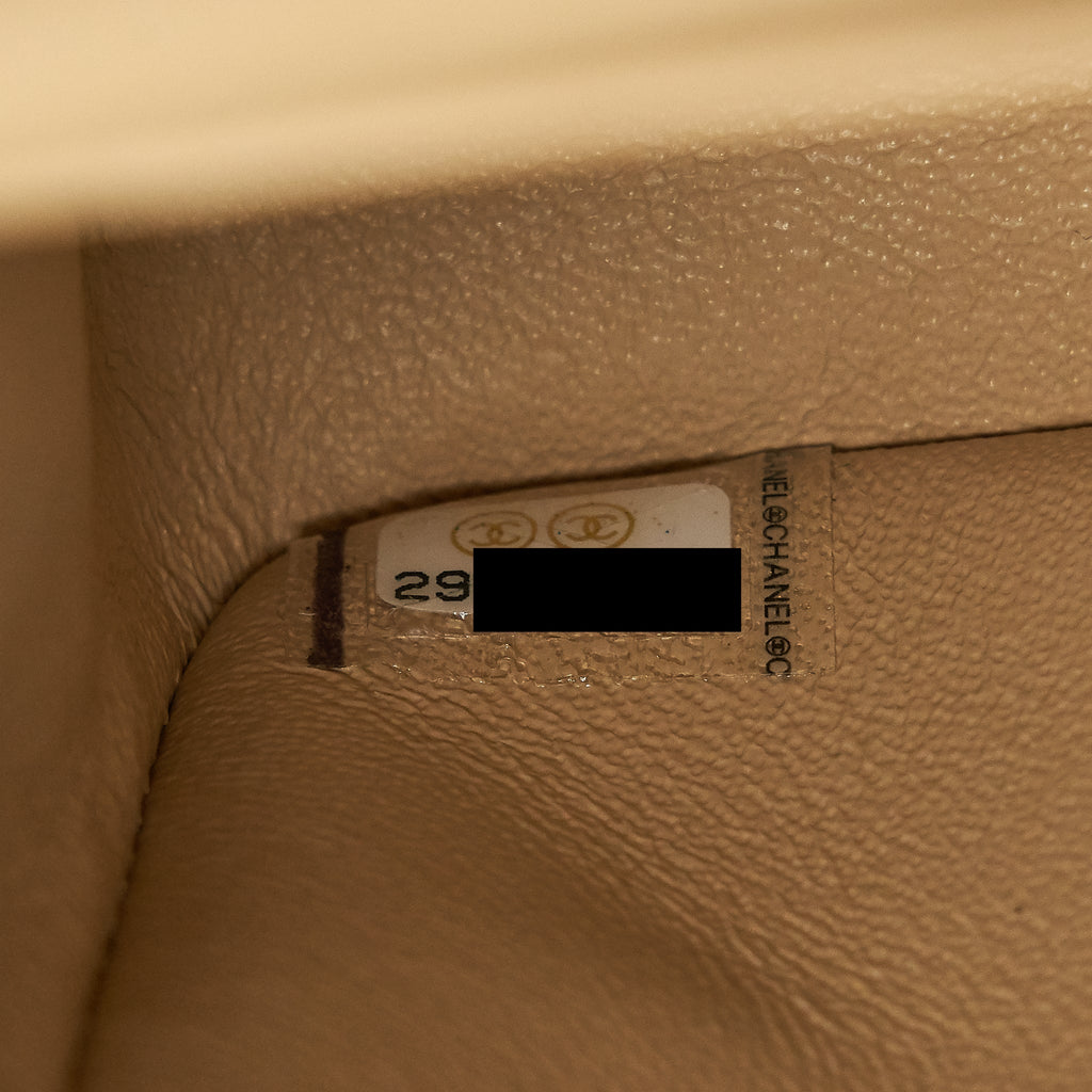 Chanel Medium Classic Double Flap Bag Caviar Beige