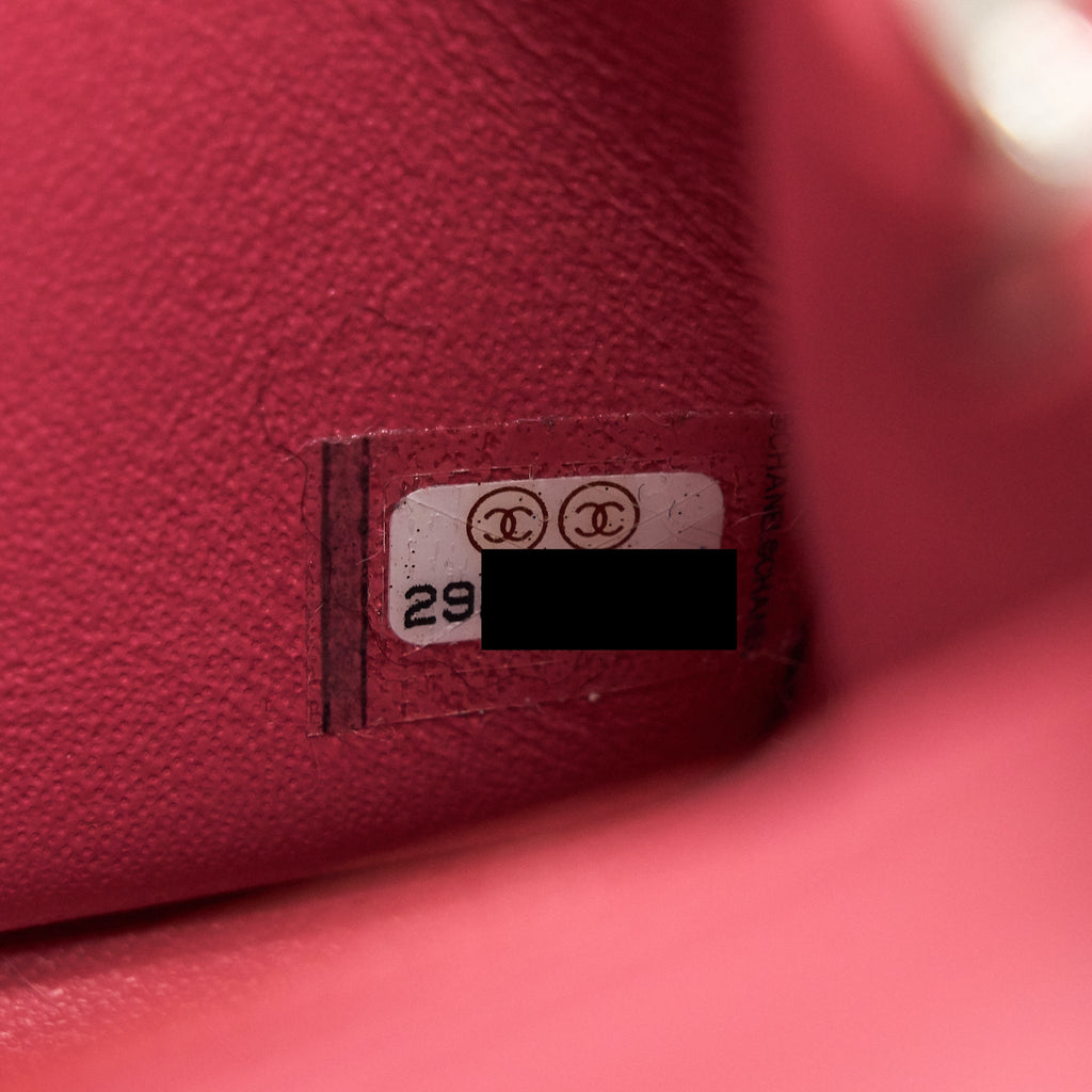 Chanel Mini Square Flap Bag Lambskin Pink