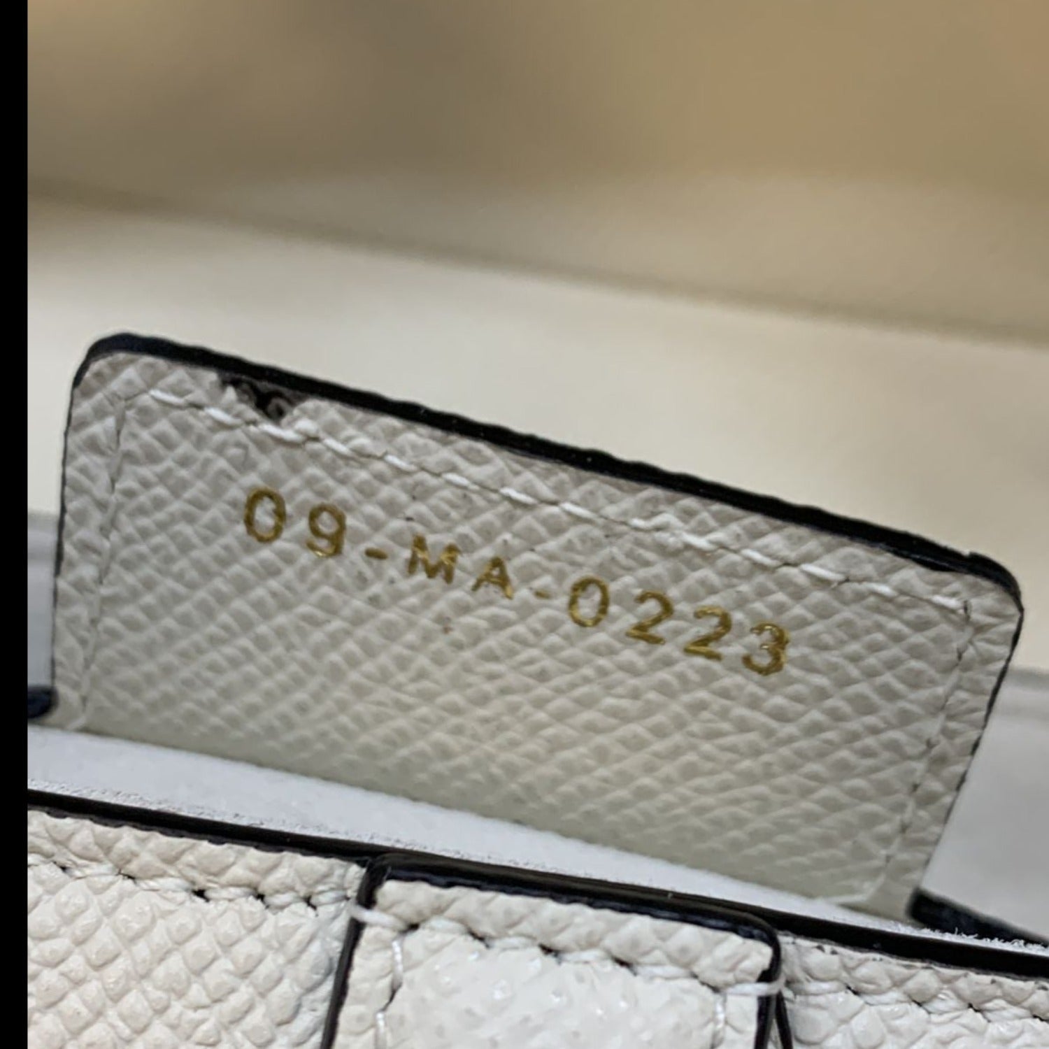 CHRISTIAN DIOR Saddle Grained Calfskin Leather Shoulder Bag Ivory
