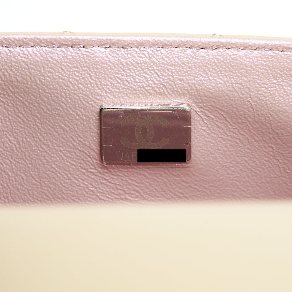 Chanel 21k Iridescent Mini Rectangular Calfskin Pink