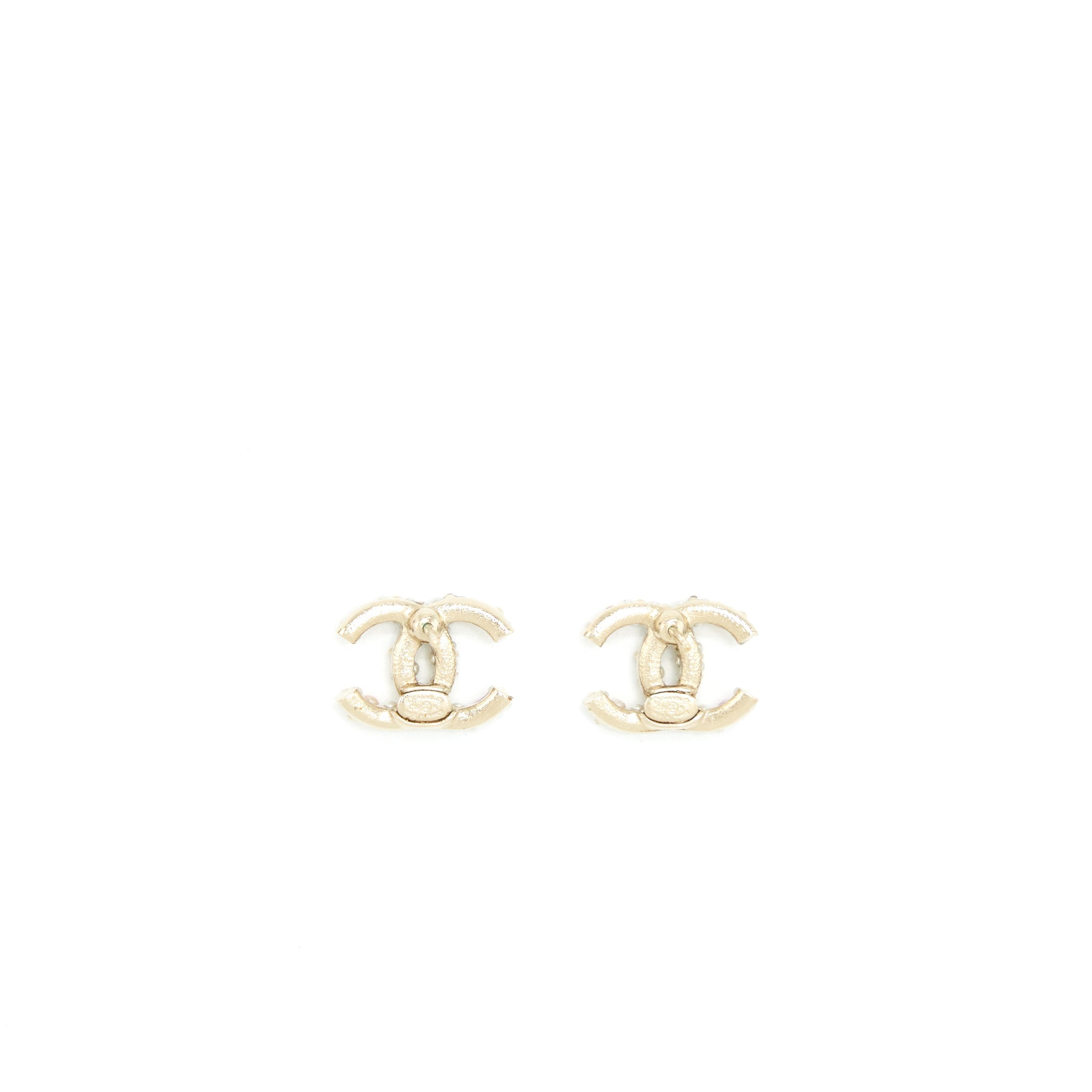 Chanel CC Pearl Earrings With Multicoloured Pearls L