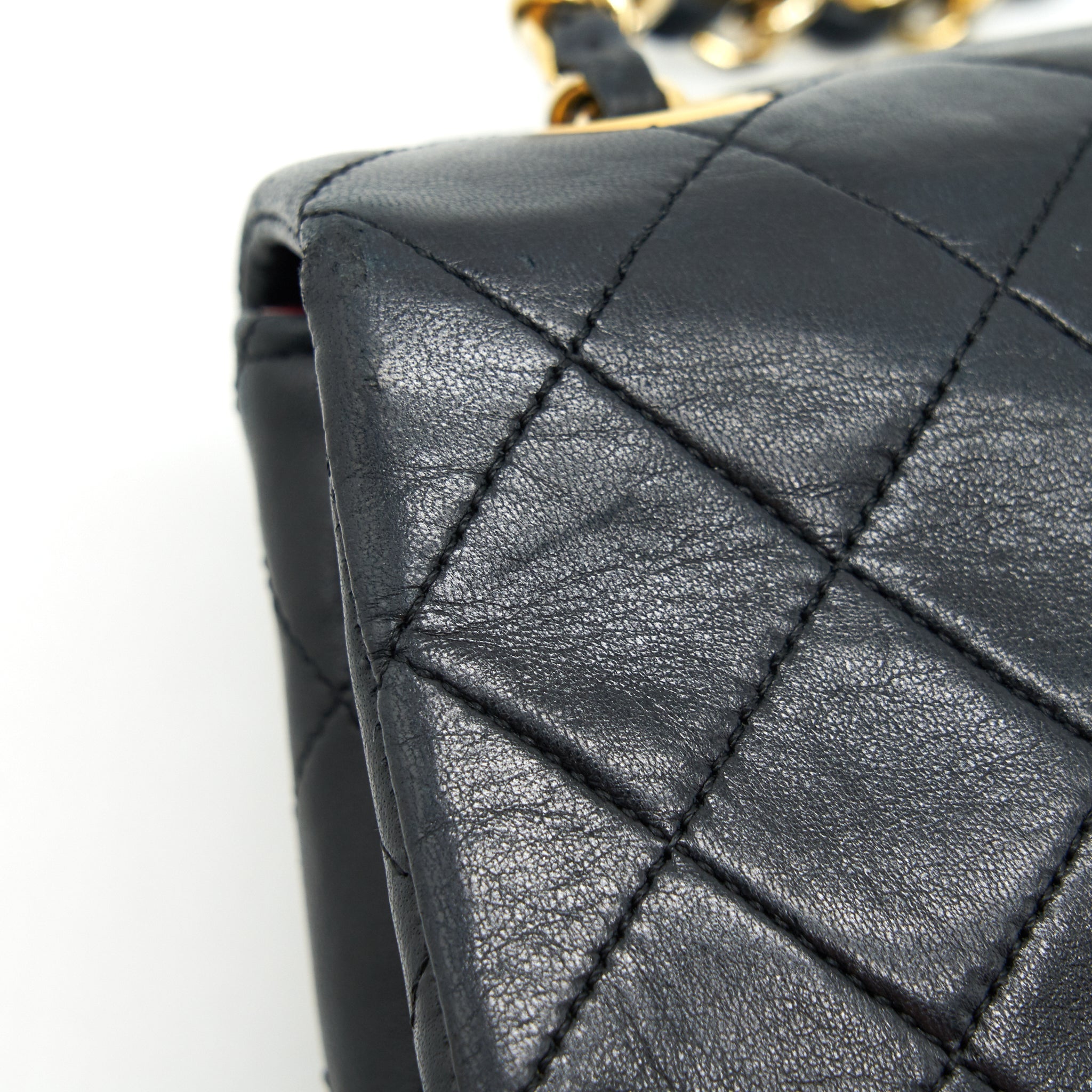 Chanel Vintage Small Flap Bag Lambskin Black