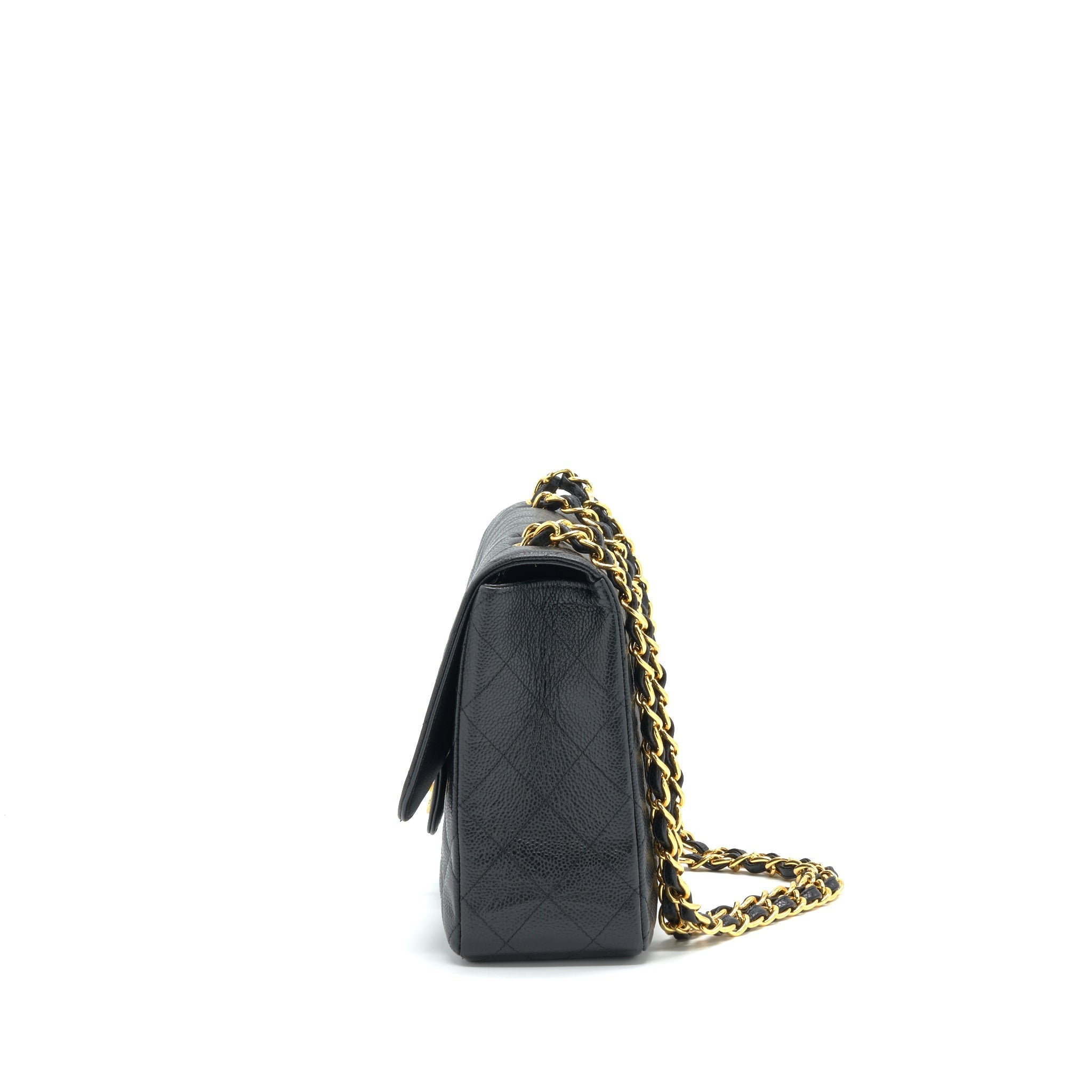 Chanel Vintage Jumbo Single Flap Caviar Black