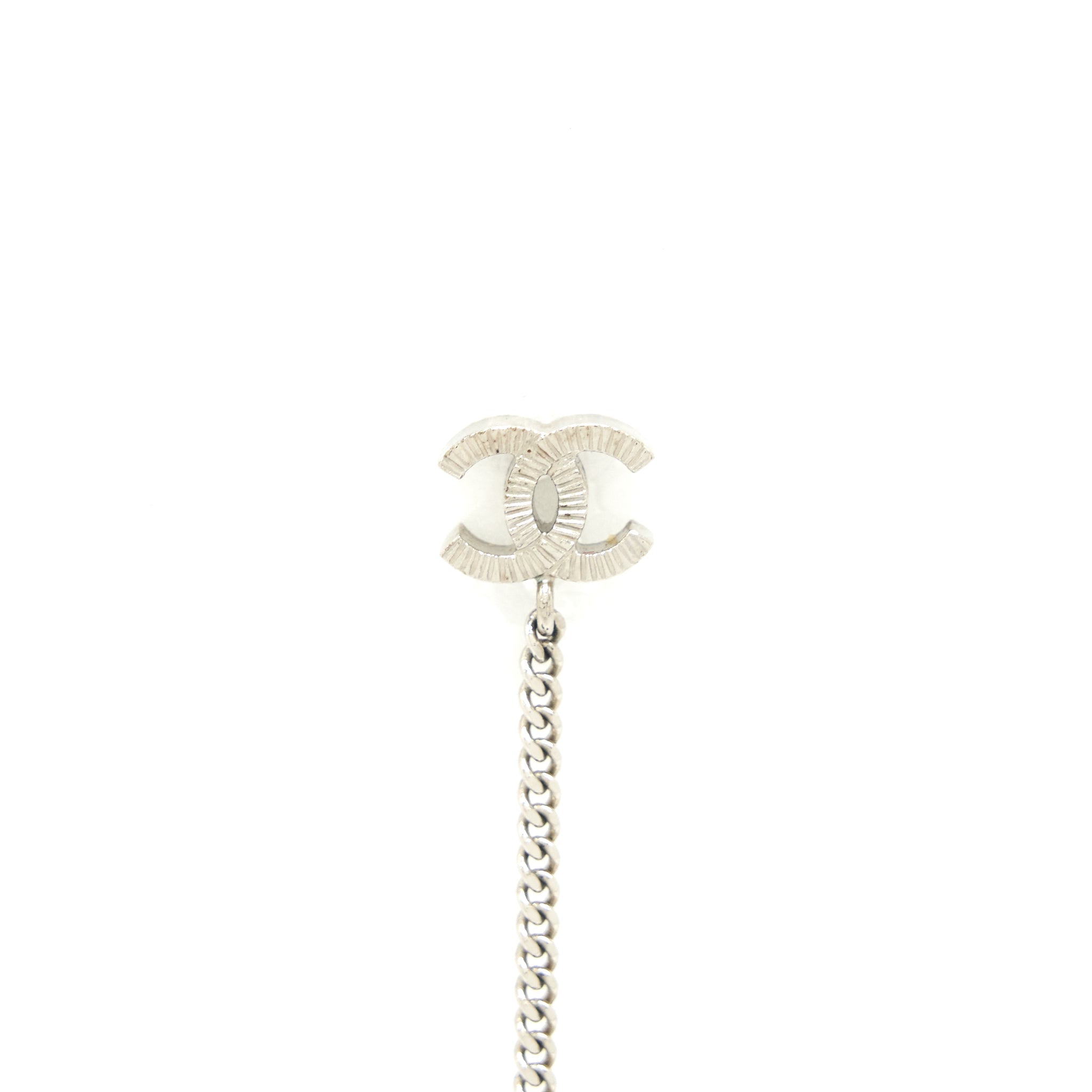 Chanel Drop Ball Crystal Earrings