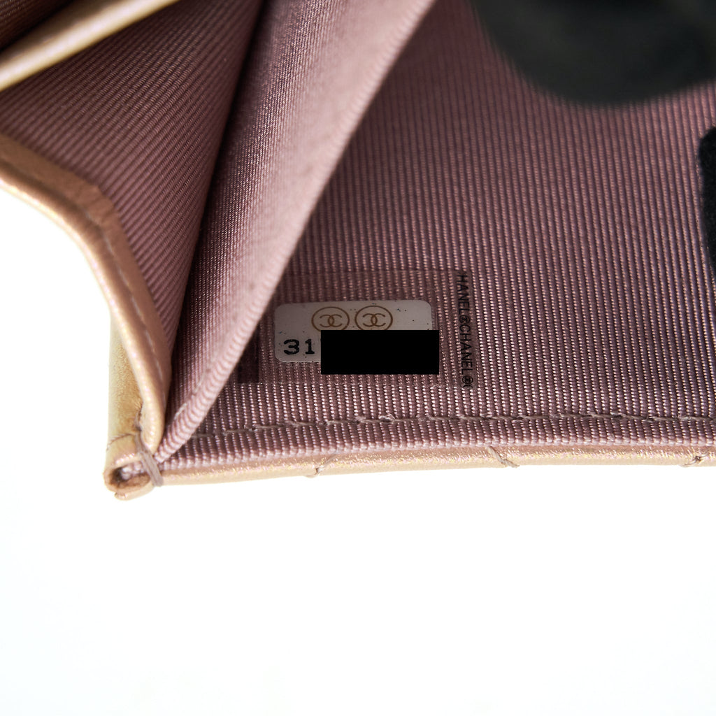Chanel Iridescent  Holder Calfskin Pink