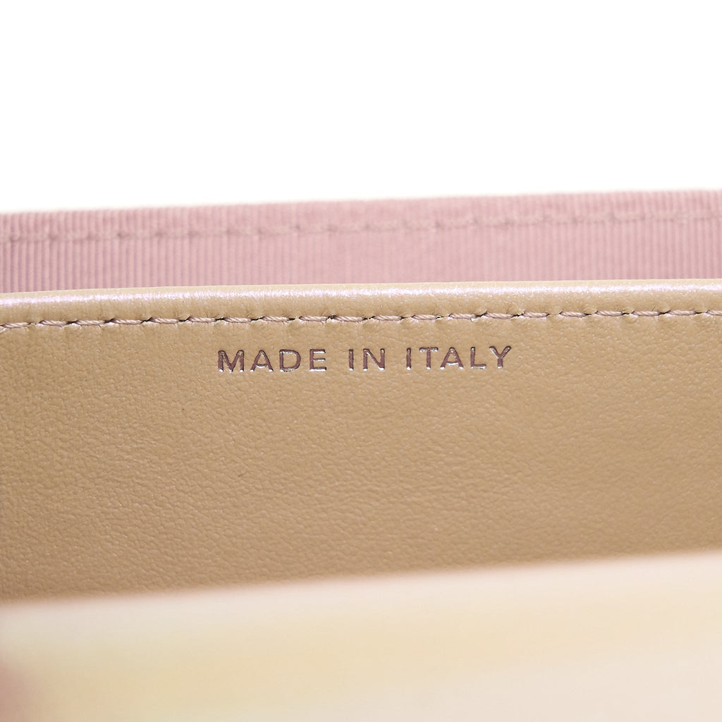 Chanel Iridescent  Holder Calfskin Pink