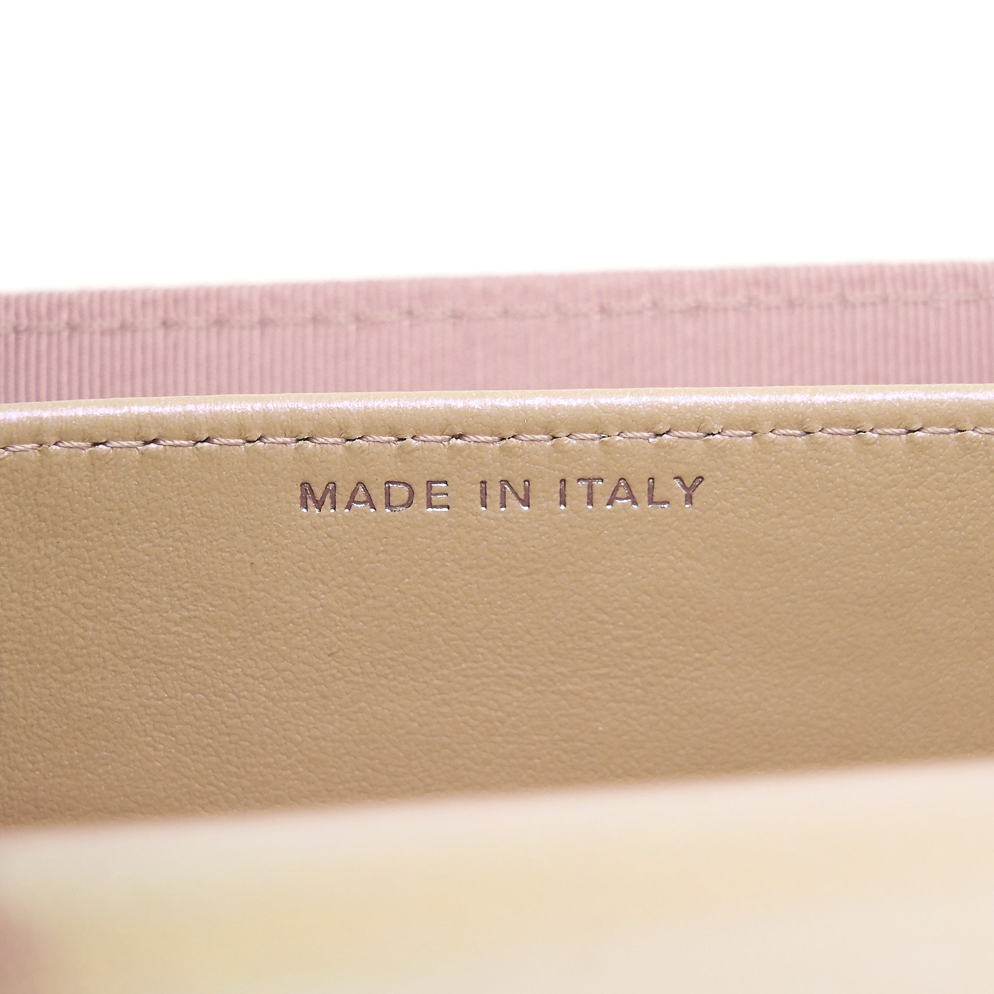 Chanel Iridescent  Holder Calfskin Pink