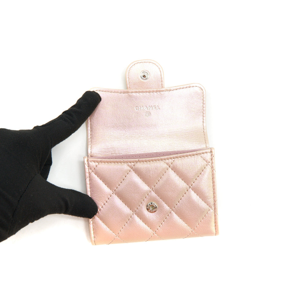 Chanel Iridescent  Holder Calfskin Pink