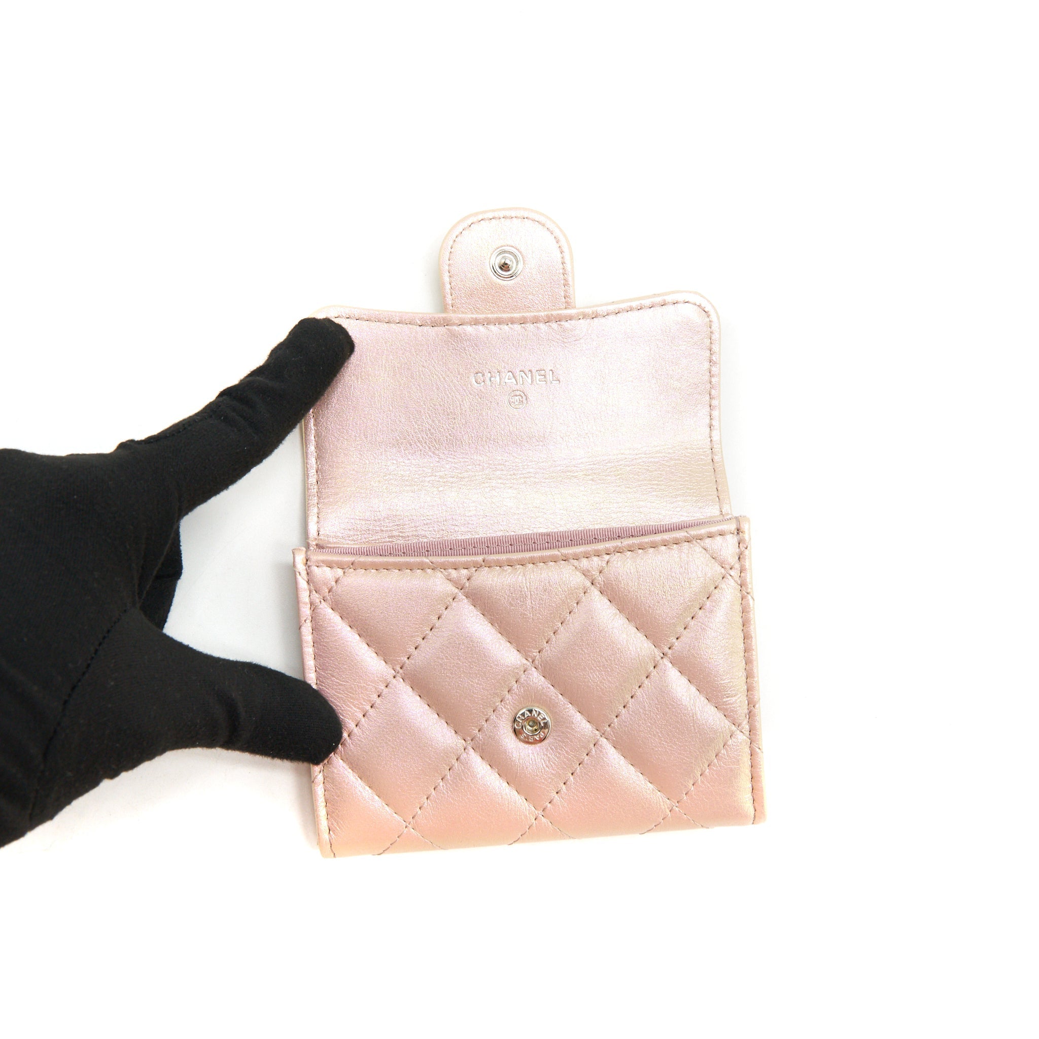 Chanel Iridescent  Holder Calfskin Pink