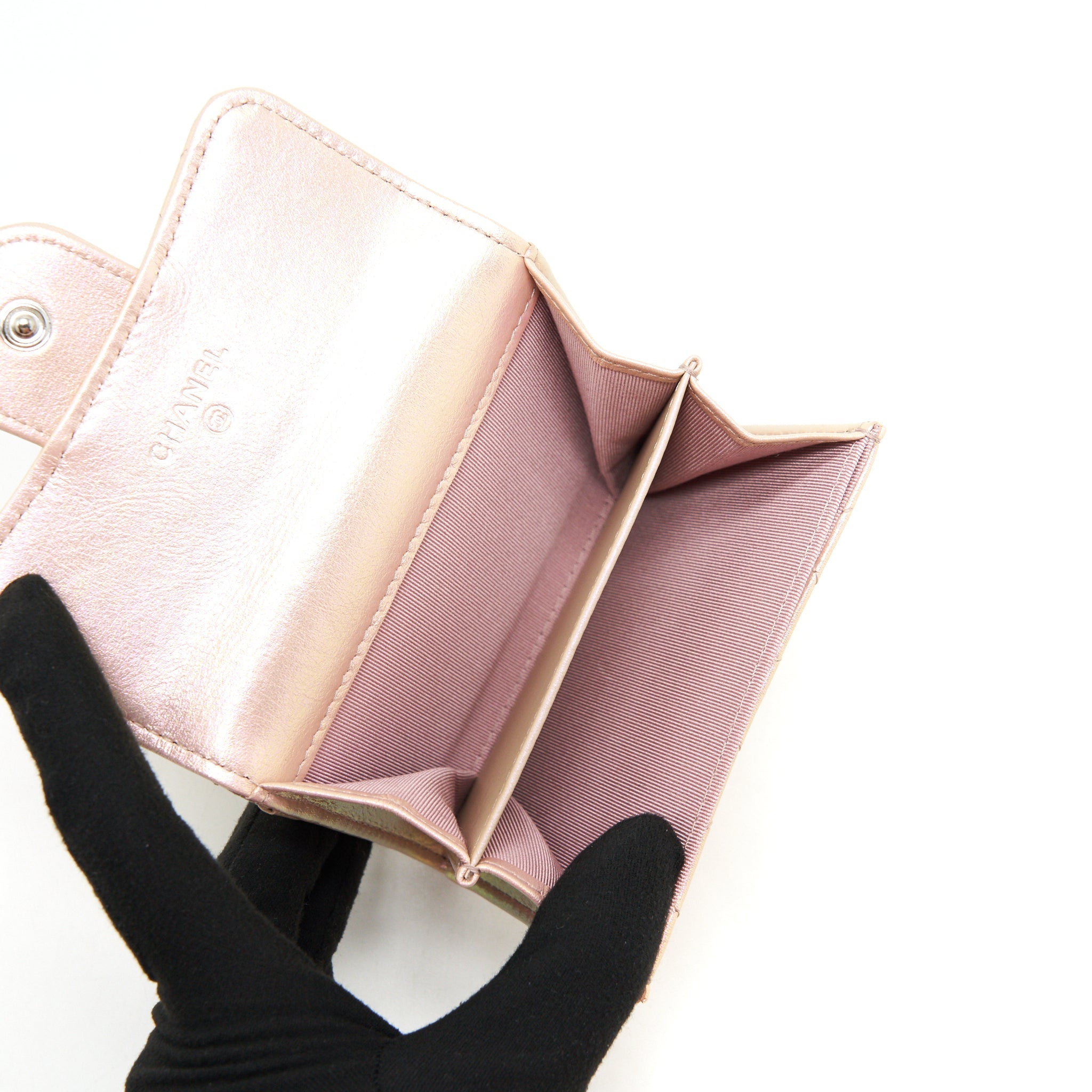 Chanel Iridescent  Holder Calfskin Pink