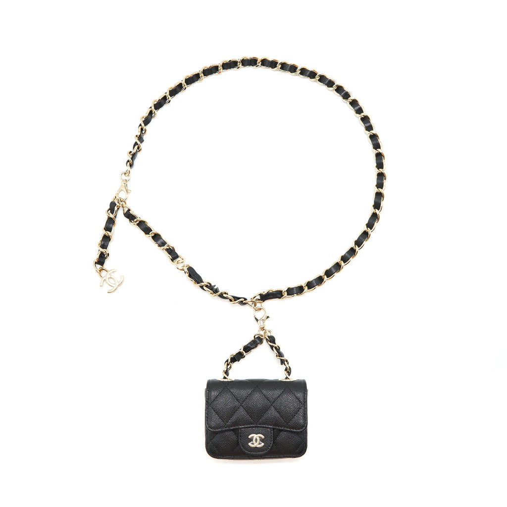 Chanel 21B Belt Bag Caviar Black L