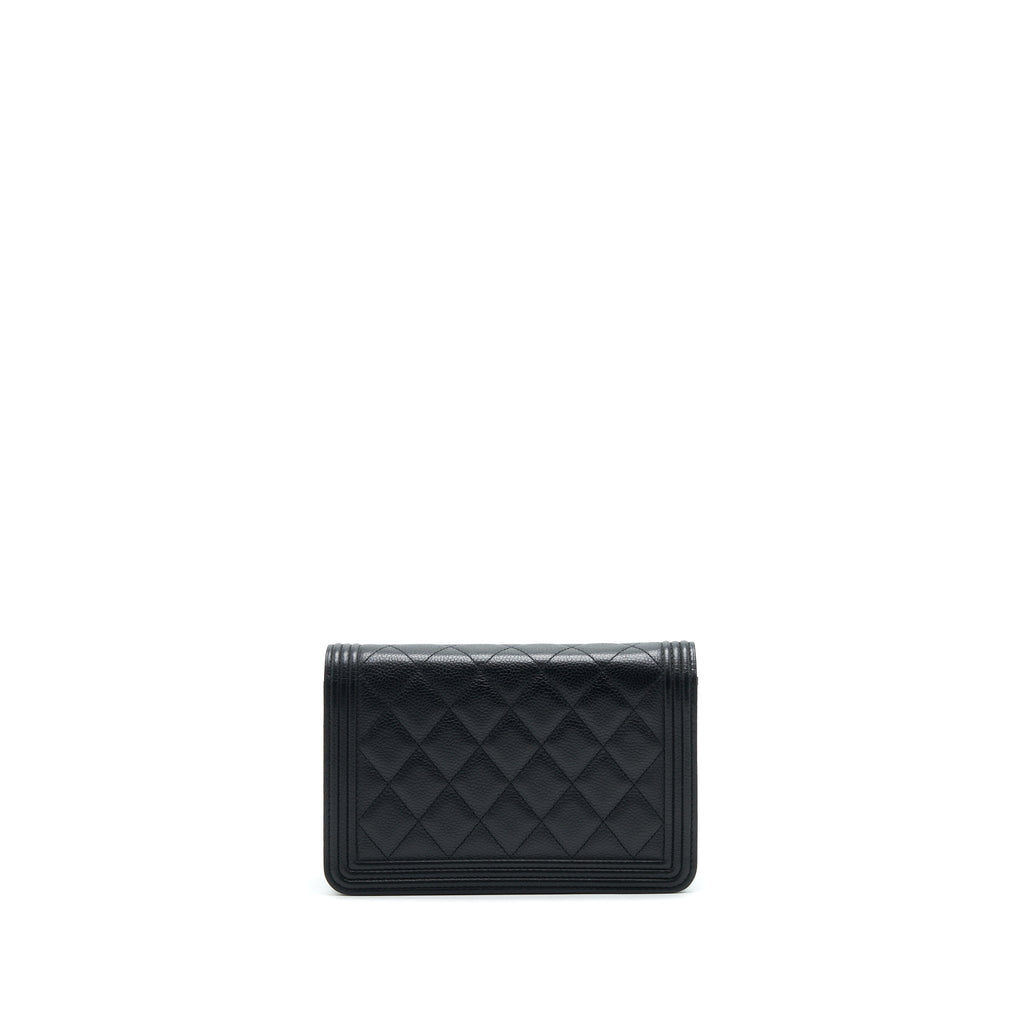Chanel Leboy Wallet On Chain WOC Caviar Black