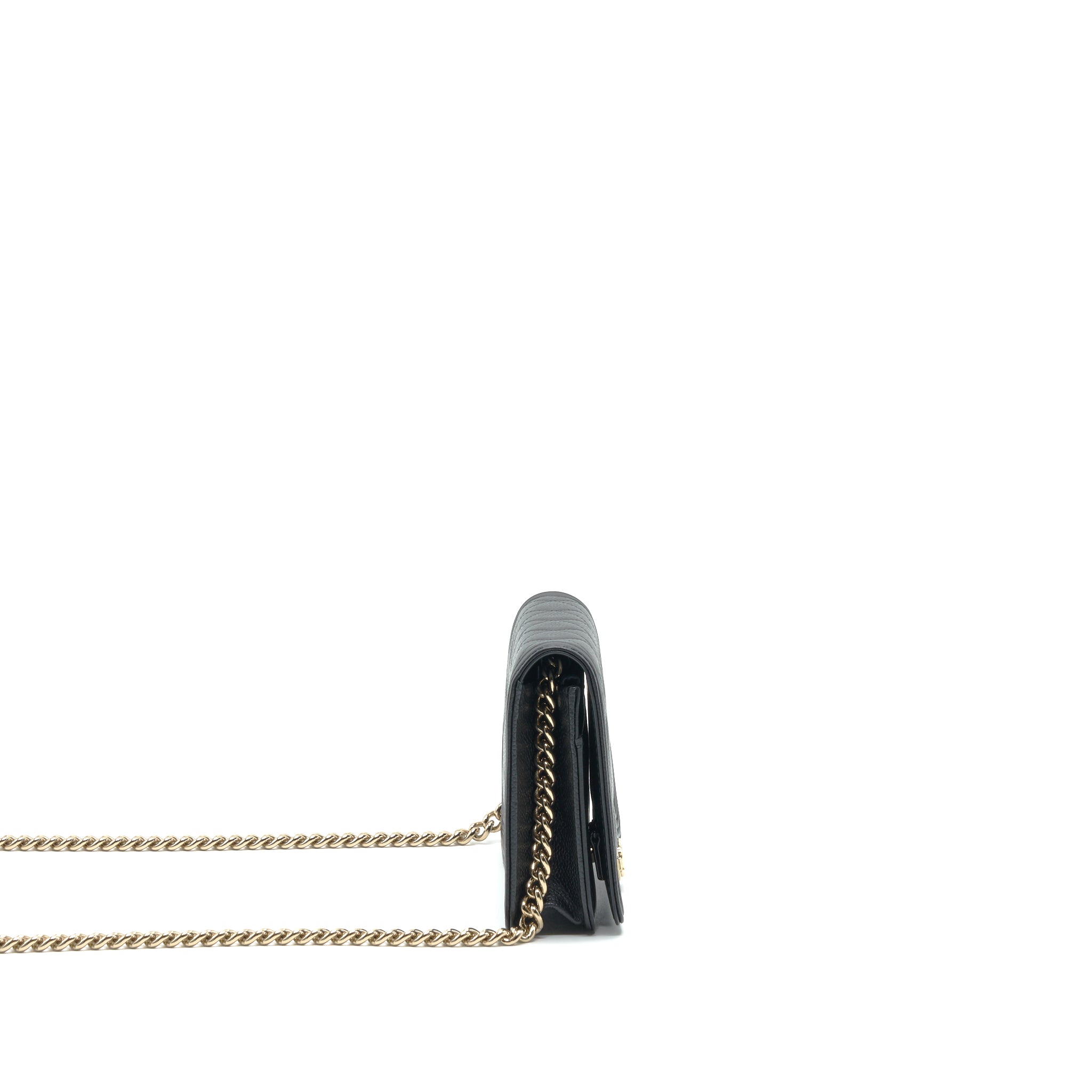Chanel Leboy Wallet On Chain WOC Caviar Black