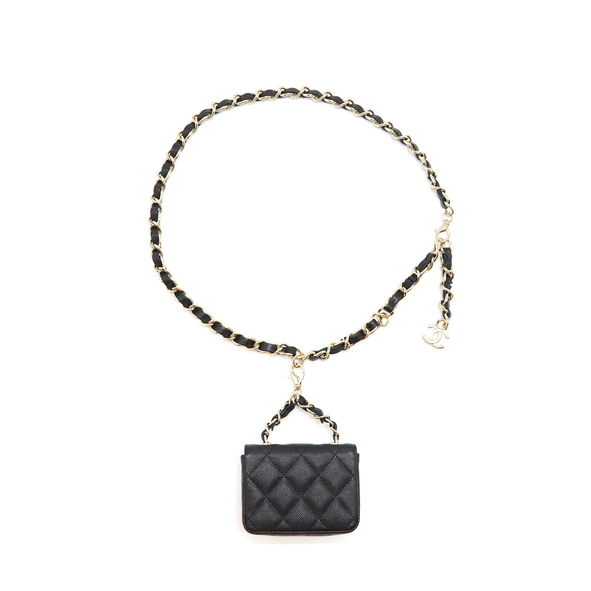 Chanel 21B Belt Bag Caviar Black L