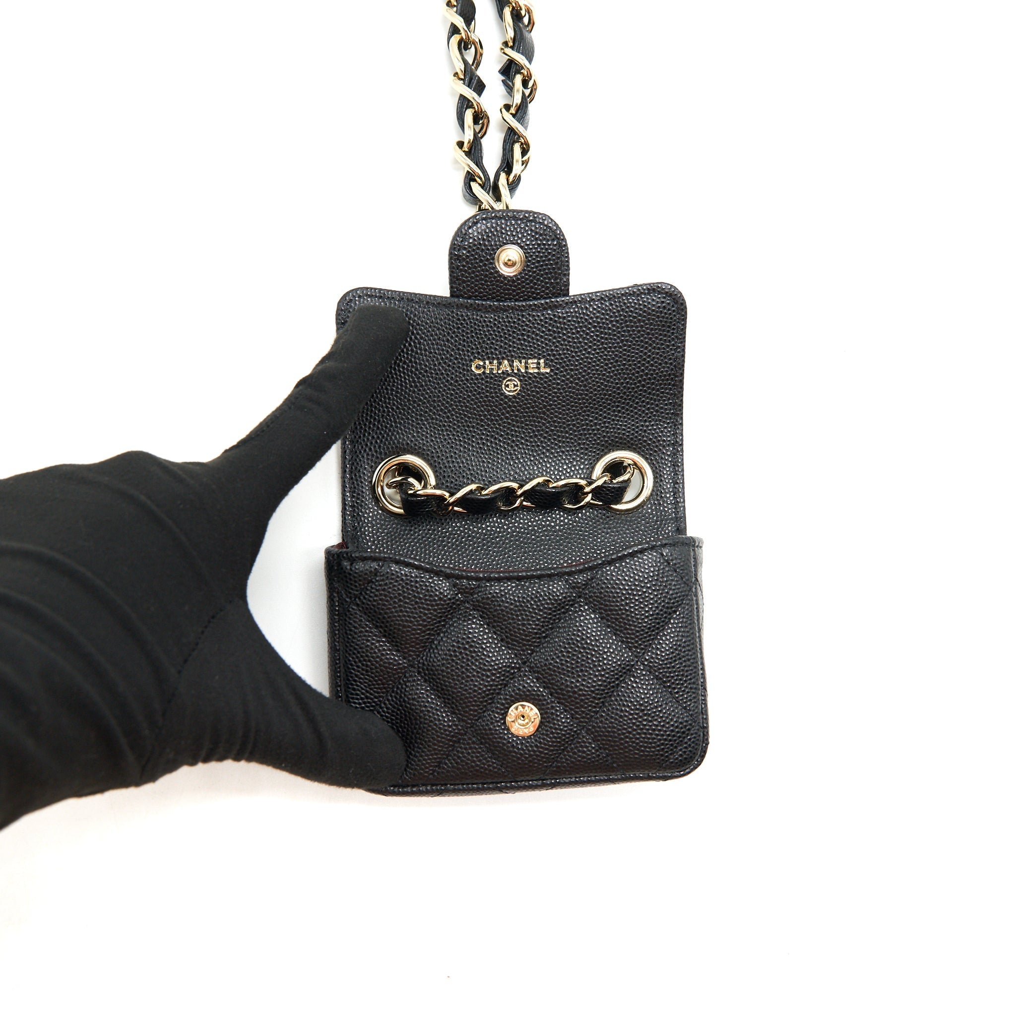 Chanel 21B Belt Bag Caviar Black L